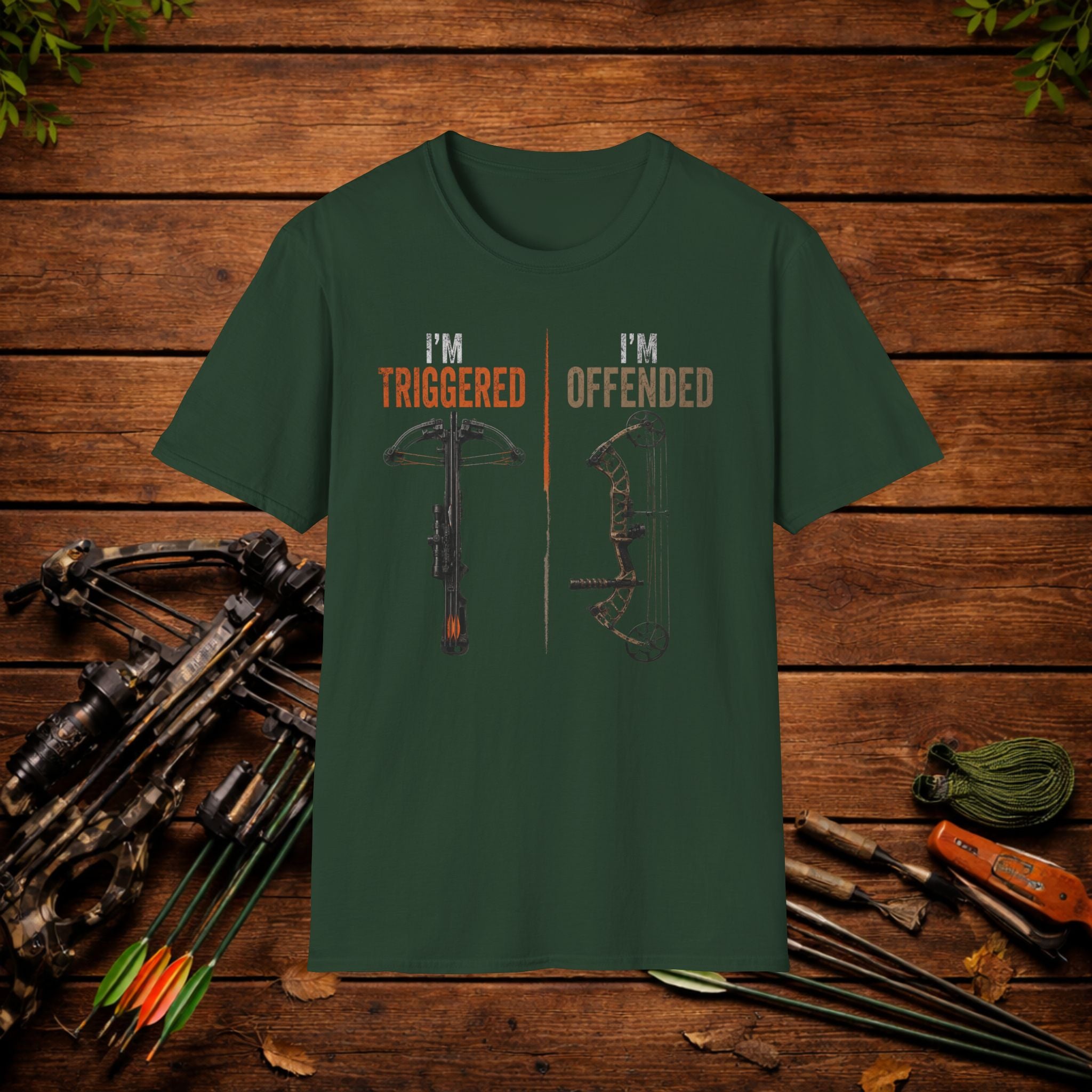 I'm Triggered I'm Offended T-Shirt — Funny Crossbow Archery Shirt