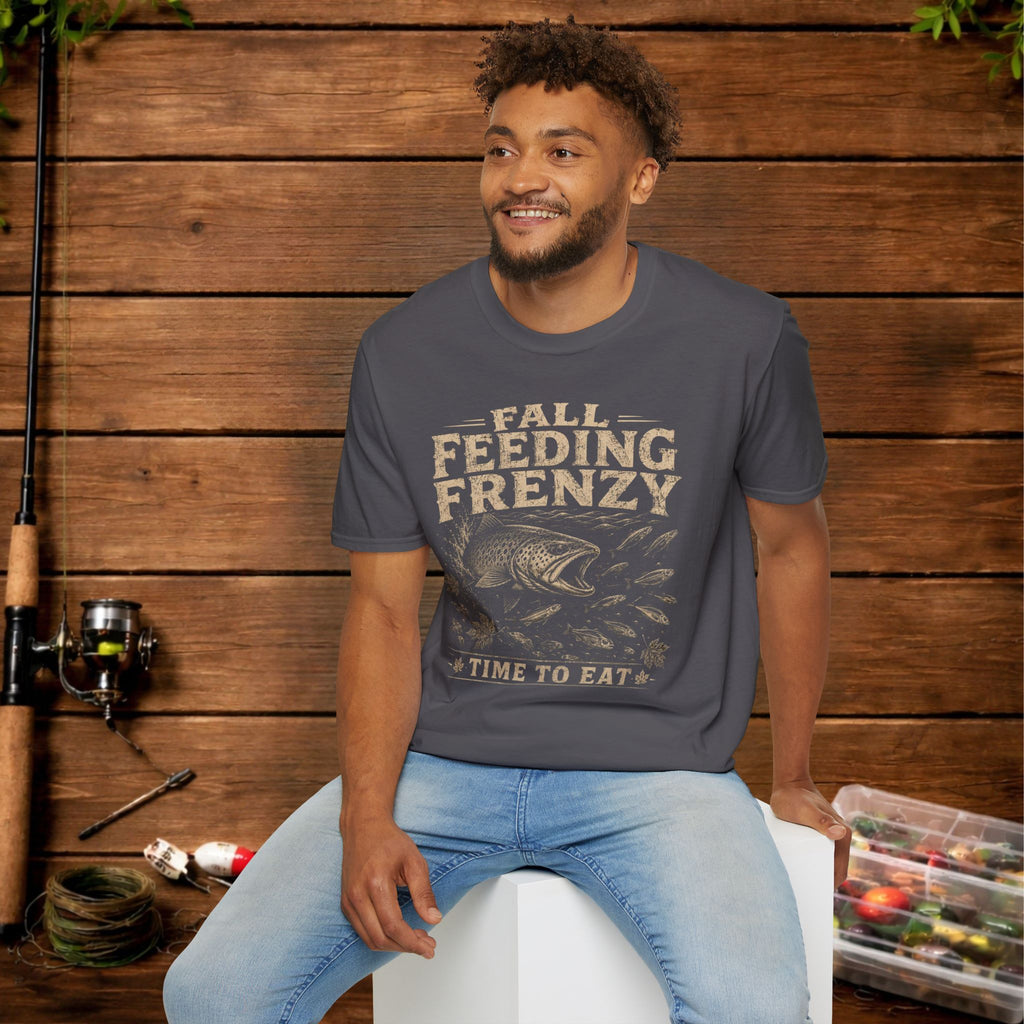 Fall Feeding Frenzy Fishing T‑Shirt — Time to Eat Angler Tee