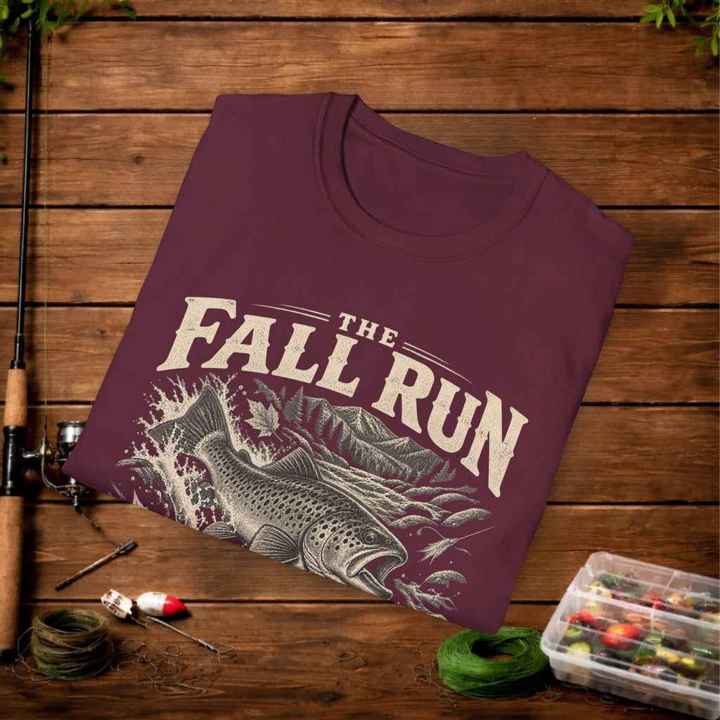 The Fall Run Fishing T-Shirt — Vintage Trout Design