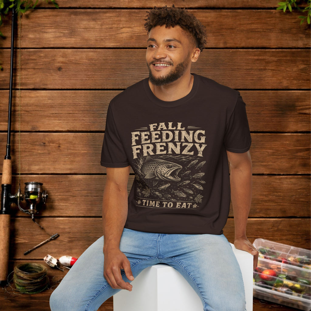 Fall Feeding Frenzy Fishing T‑Shirt — Time to Eat Angler Tee