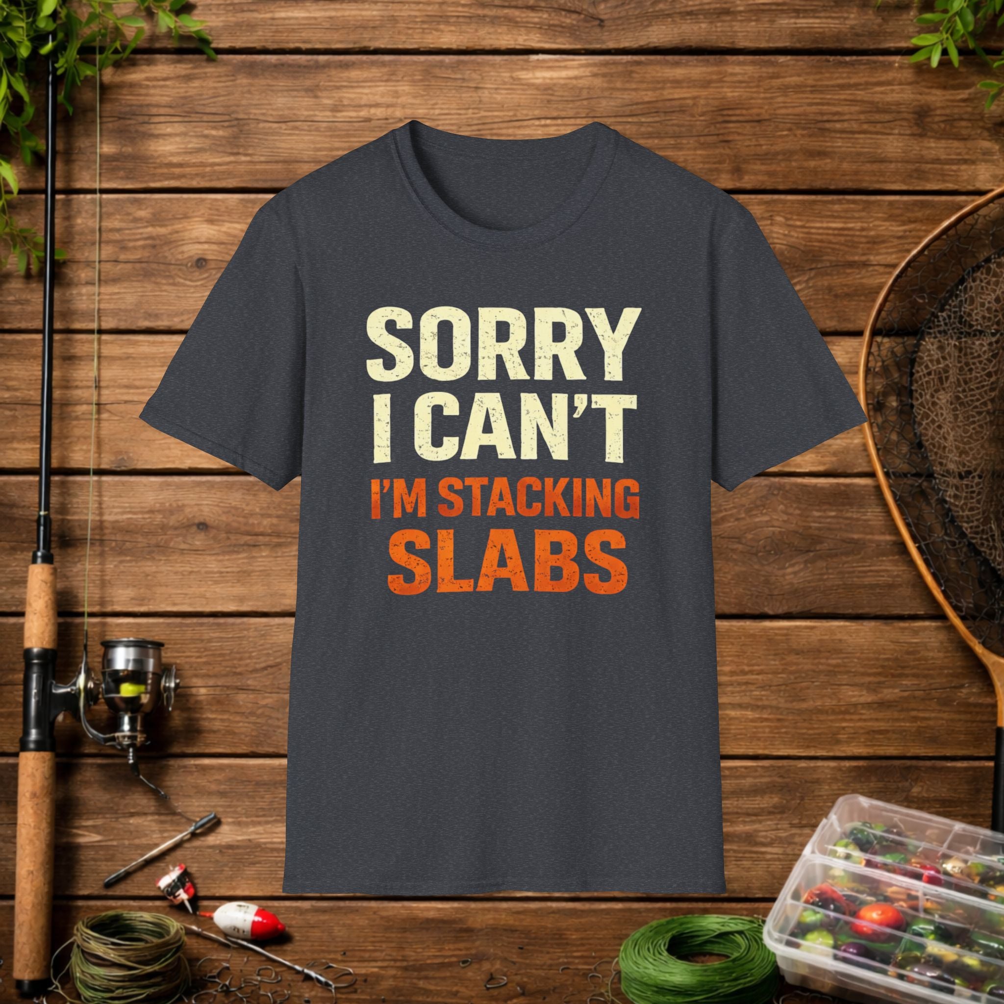 Sorry I Can’t I’m Stacking Slabs Shirt – Funny Crappie Fishing Tee – Bream & Panfish Angler Shirt – Fishing Gift