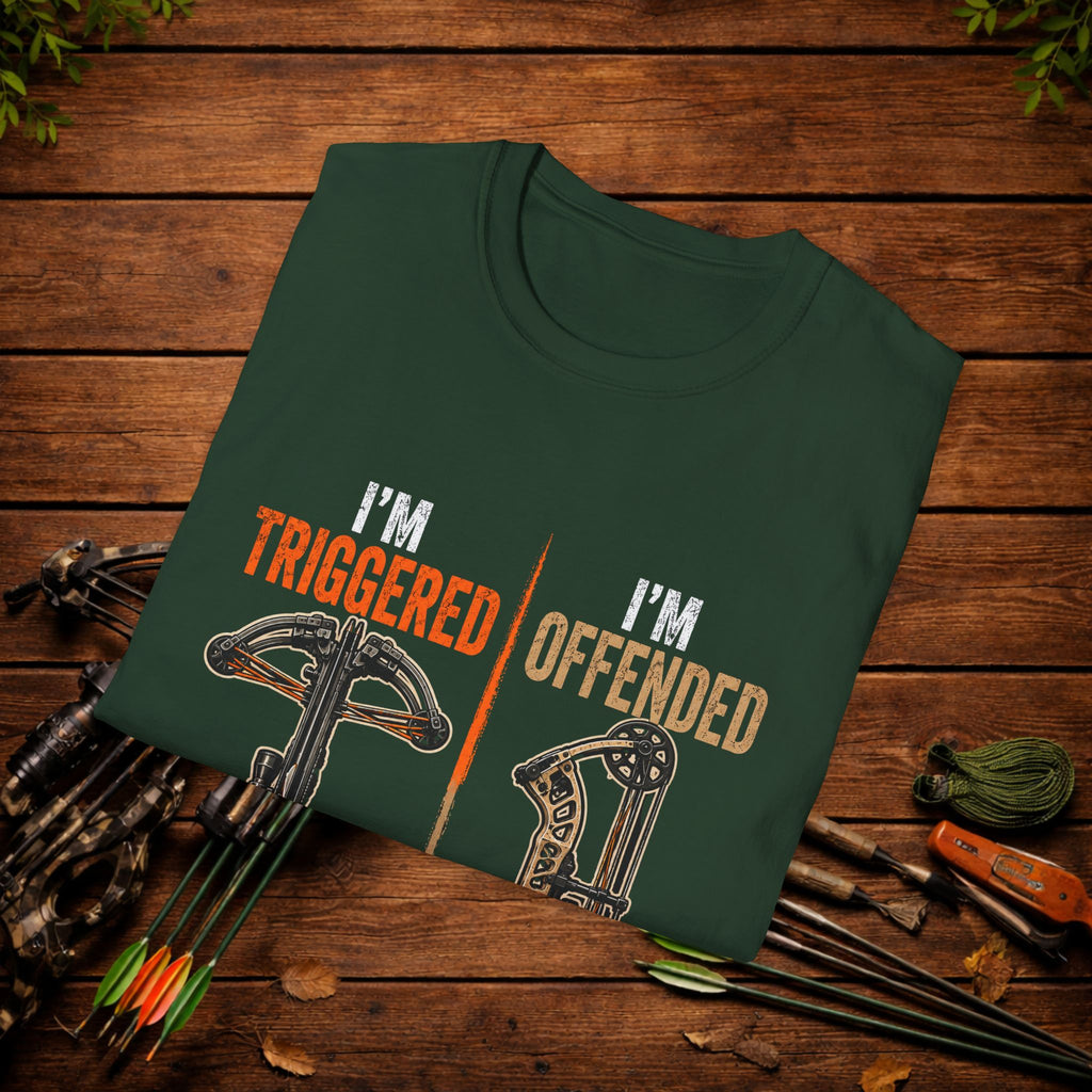 I'm Triggered, I'm Offended Crossbow T-Shirt – Funny Hunting Tee