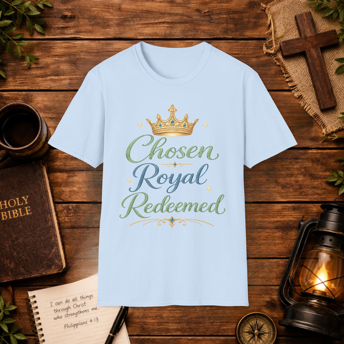 Chosen Royal Redeemed T-Shirt | Christian Faith Crown Tee