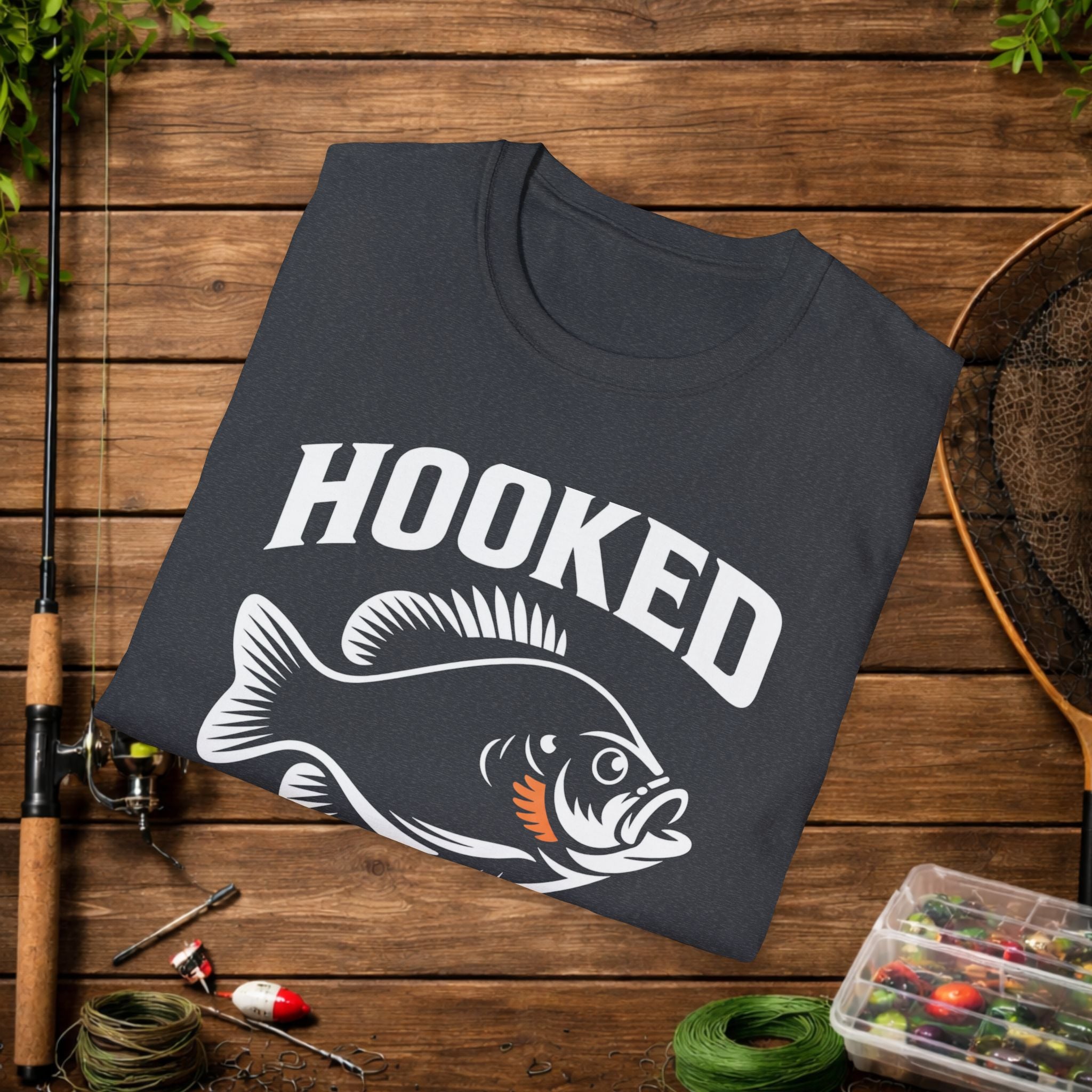 Hooked On Gills Bluegill Fishing T-Shirt – Panfish Angler Graphic Tee