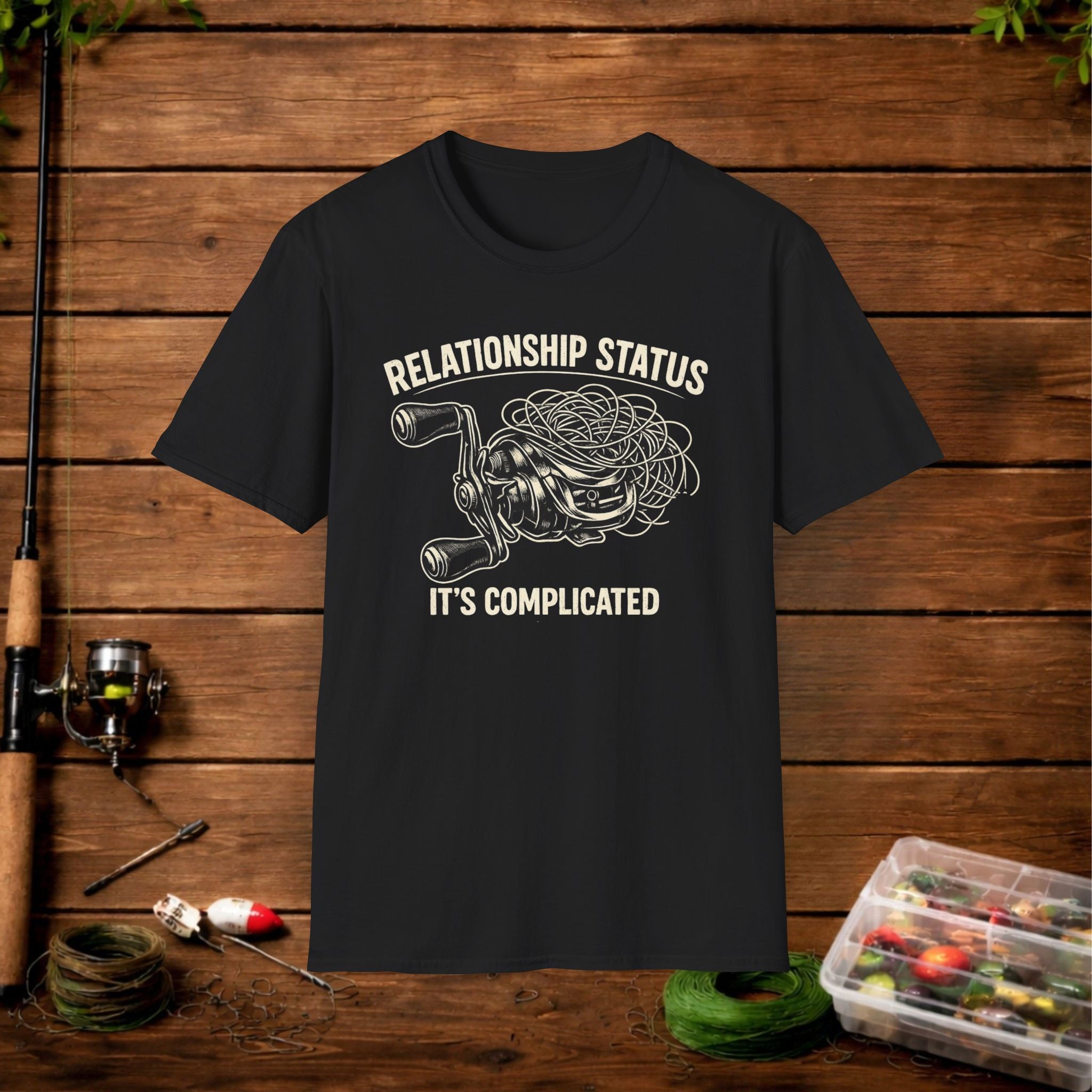 Relationship Status T-Shirt — 'It's Complicated' Funny Fishing Tee