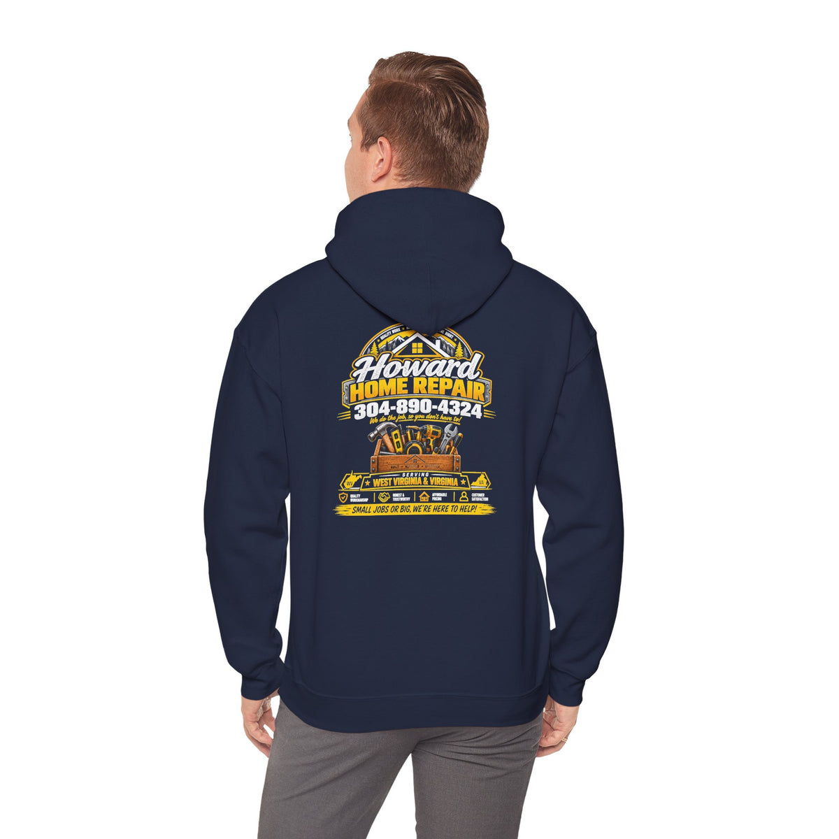 Home Repair Crew Hoodie — Retro Tools Graphic Sweatshirt