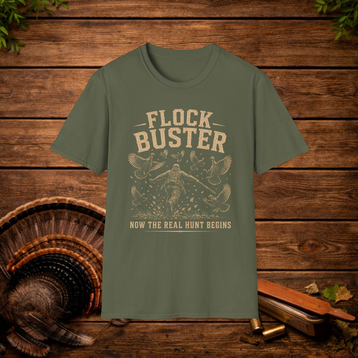 Flock Buster Hunting T-Shirt | Fall Turkey Season Tee | Wild Wonderful Wear