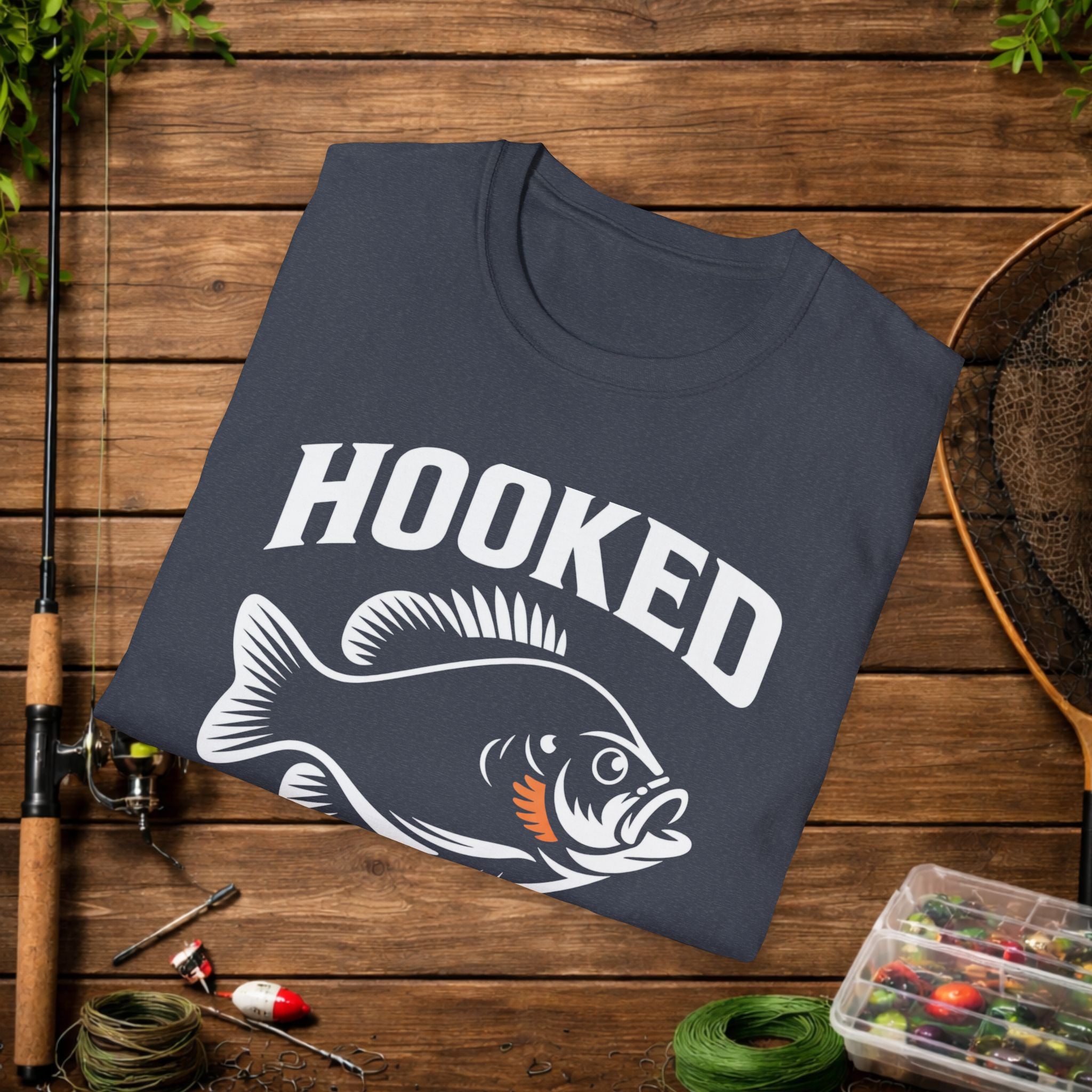 Hooked On Gills Bluegill Fishing T-Shirt – Panfish Angler Graphic Tee