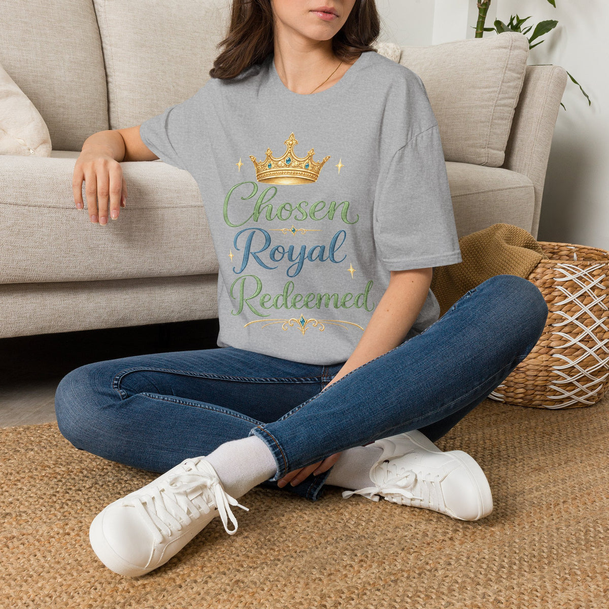 Chosen Royal Redeemed T-Shirt | Christian Faith Crown Tee