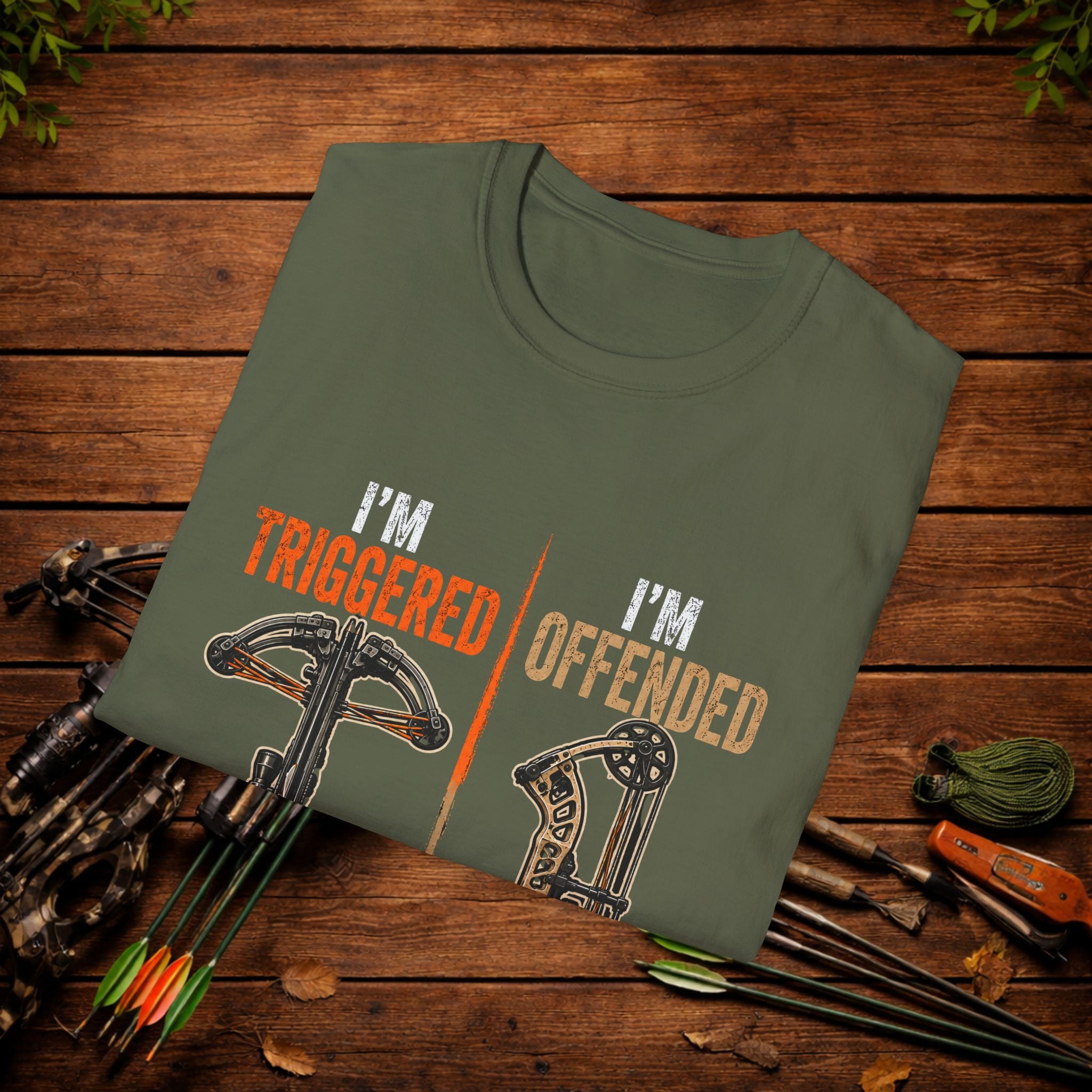 I'm Triggered, I'm Offended Crossbow T-Shirt – Funny Hunting Tee