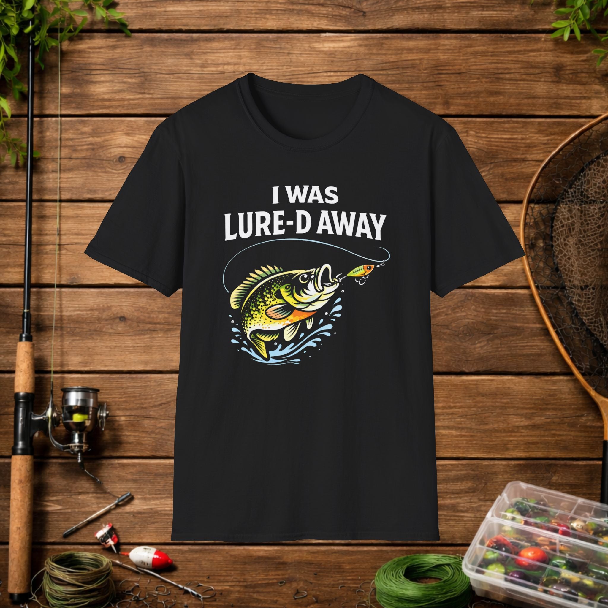 Funny Fishing Shirt – I Was Lure-D Away Bass Fishing Tee