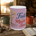 Faith Like a Mustard Seed Ceramic Mug — Inspirational Christian Coffee Cup