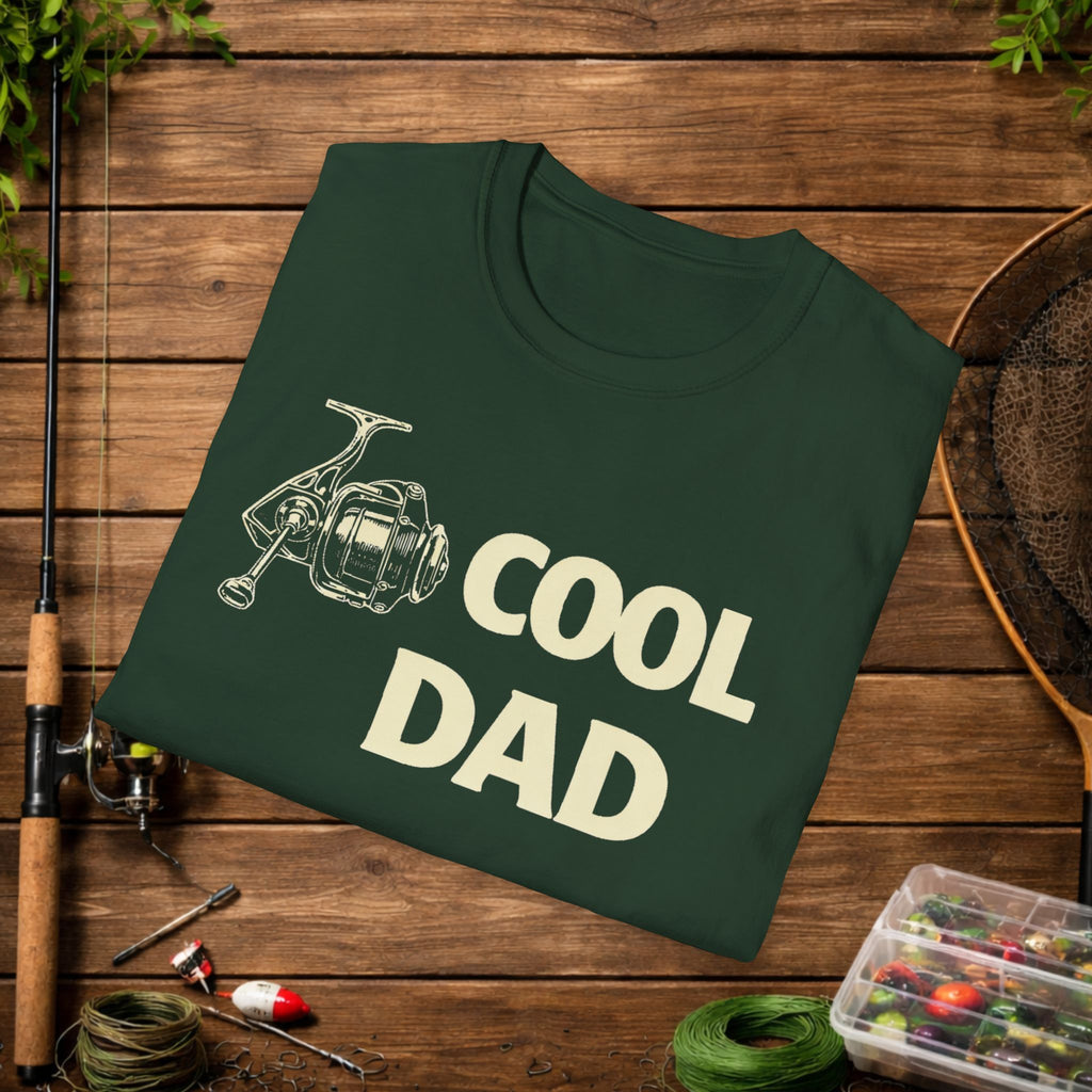Cool Dad Fishing T-Shirt — Retro Fishing Reel Tee for Dad, Father’s Day Gift