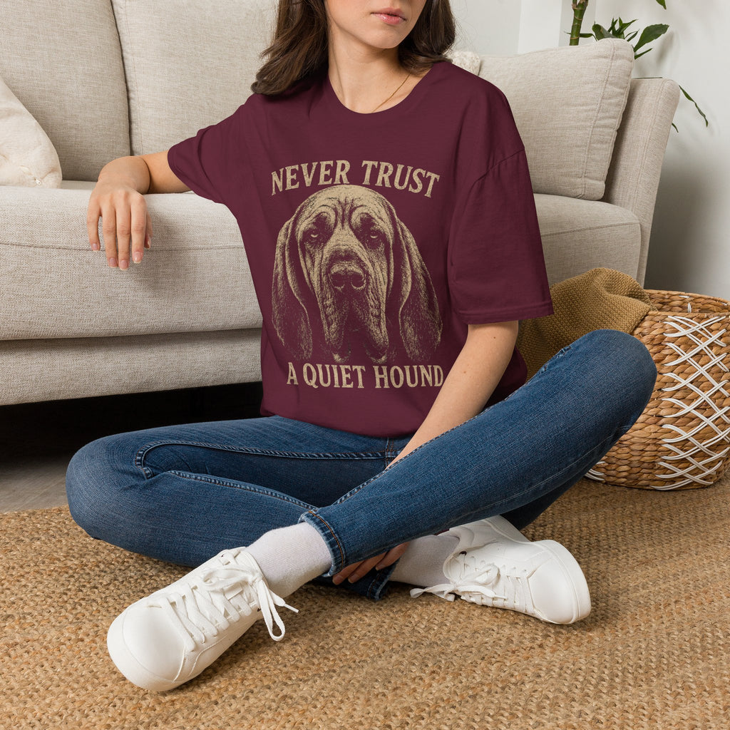 Never Trust a Quiet Hound Coon Hunting T-Shirt | Funny Houndsman Tee | Wild Wonderful Wear
