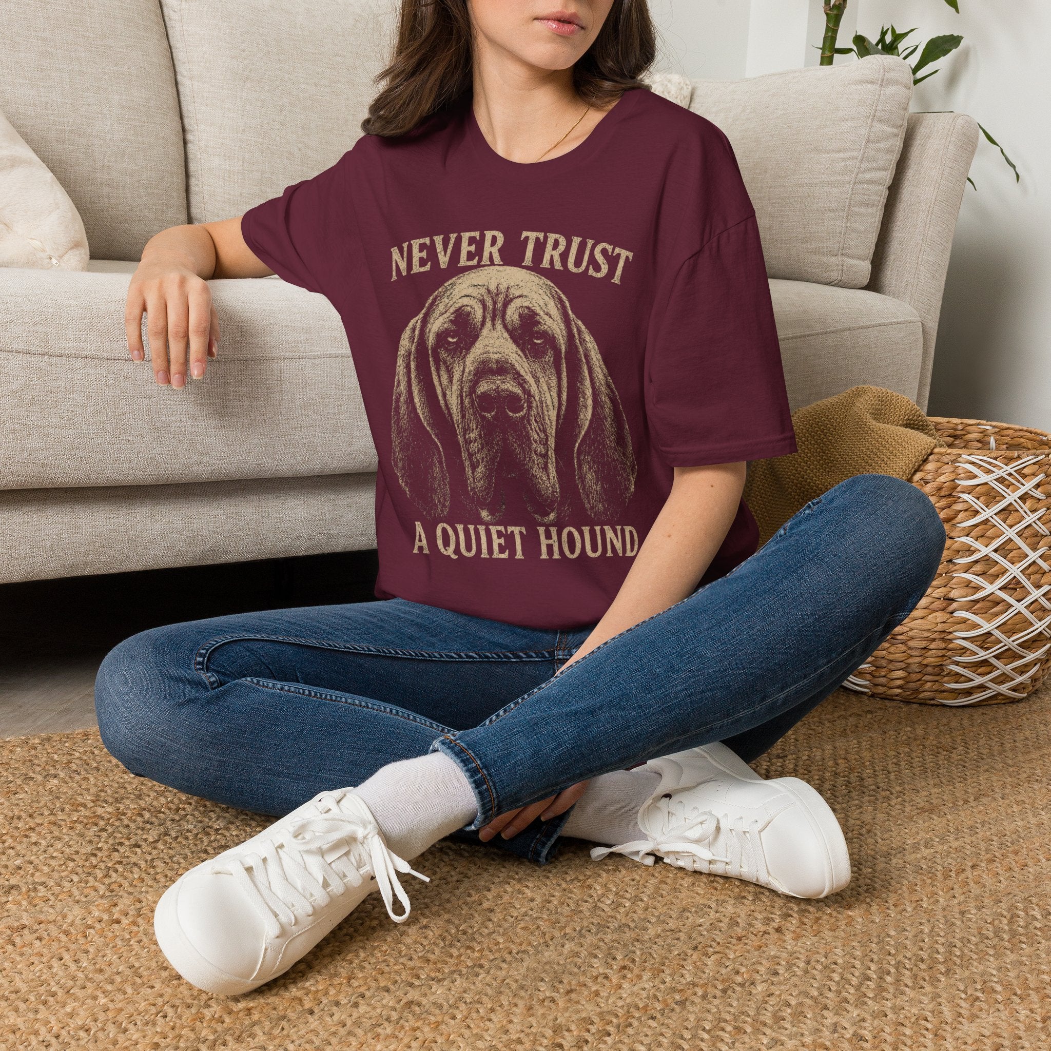 Never Trust a Quiet Hound Coon Hunting T-Shirt | Funny Houndsman Tee | Wild Wonderful Wear