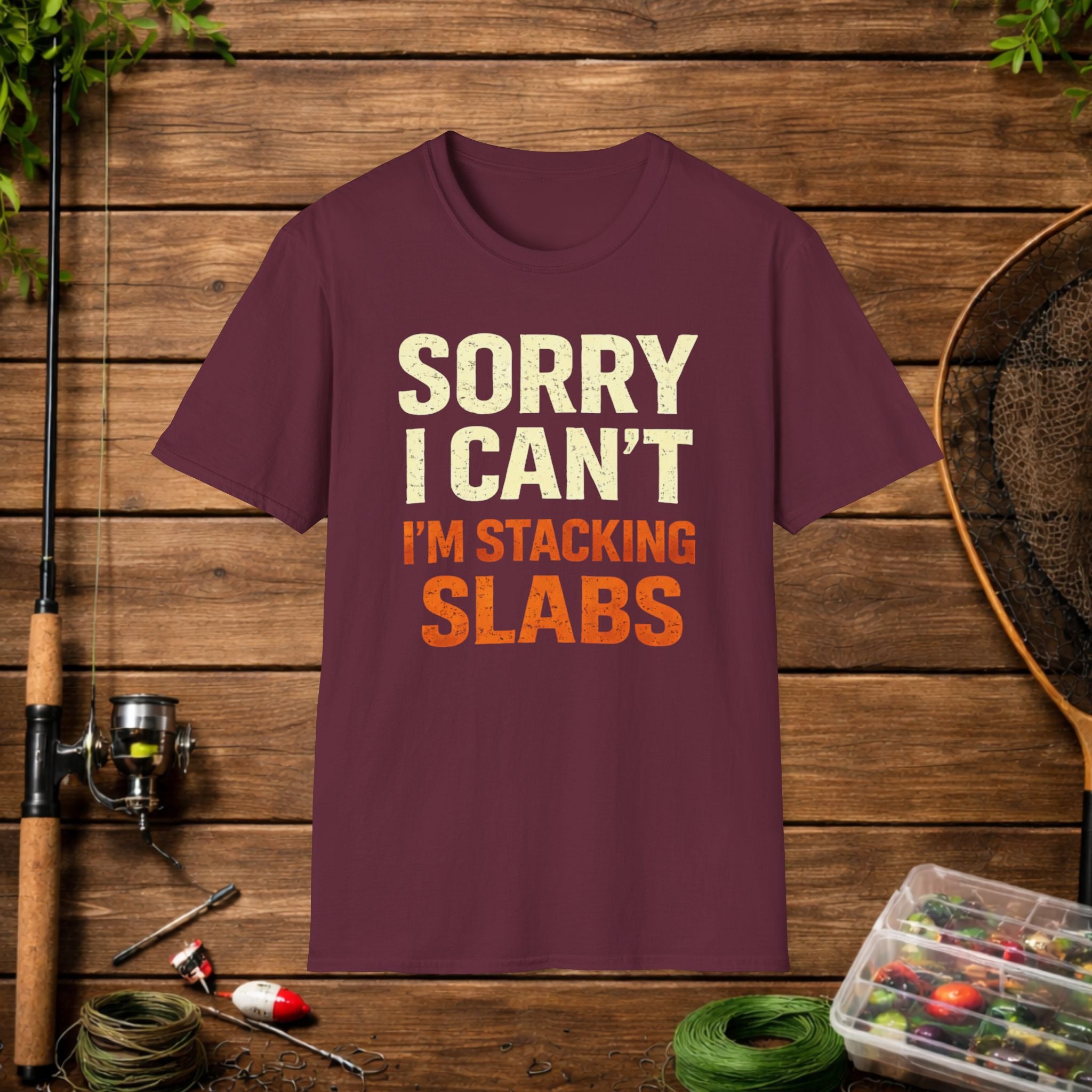 Sorry I Can’t I’m Stacking Slabs Shirt – Funny Crappie Fishing Tee – Bream & Panfish Angler Shirt – Fishing Gift