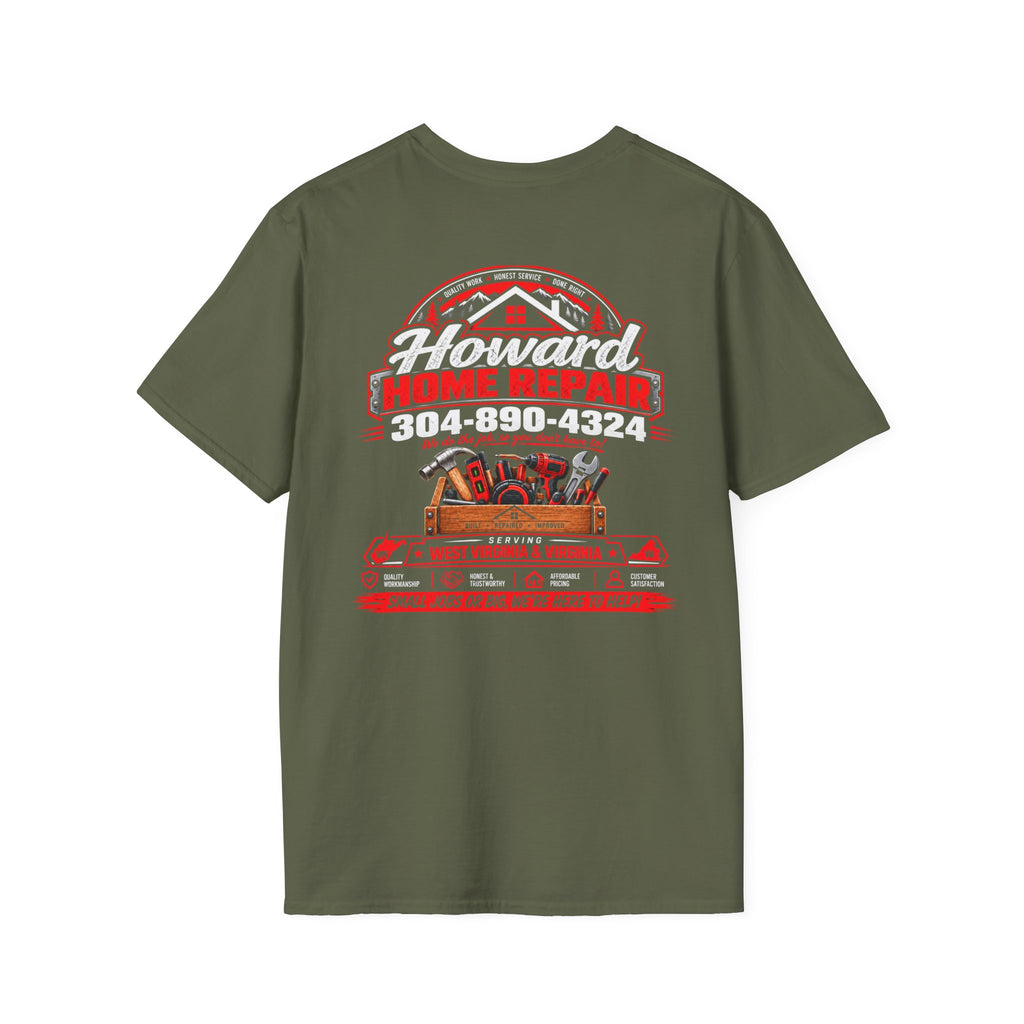 Howard Home Repair T-Shirt — Logo & Contact Workwear