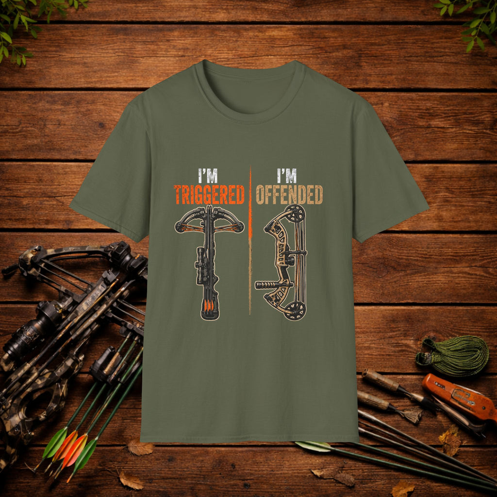 I'm Triggered, I'm Offended Crossbow T-Shirt – Funny Hunting Tee