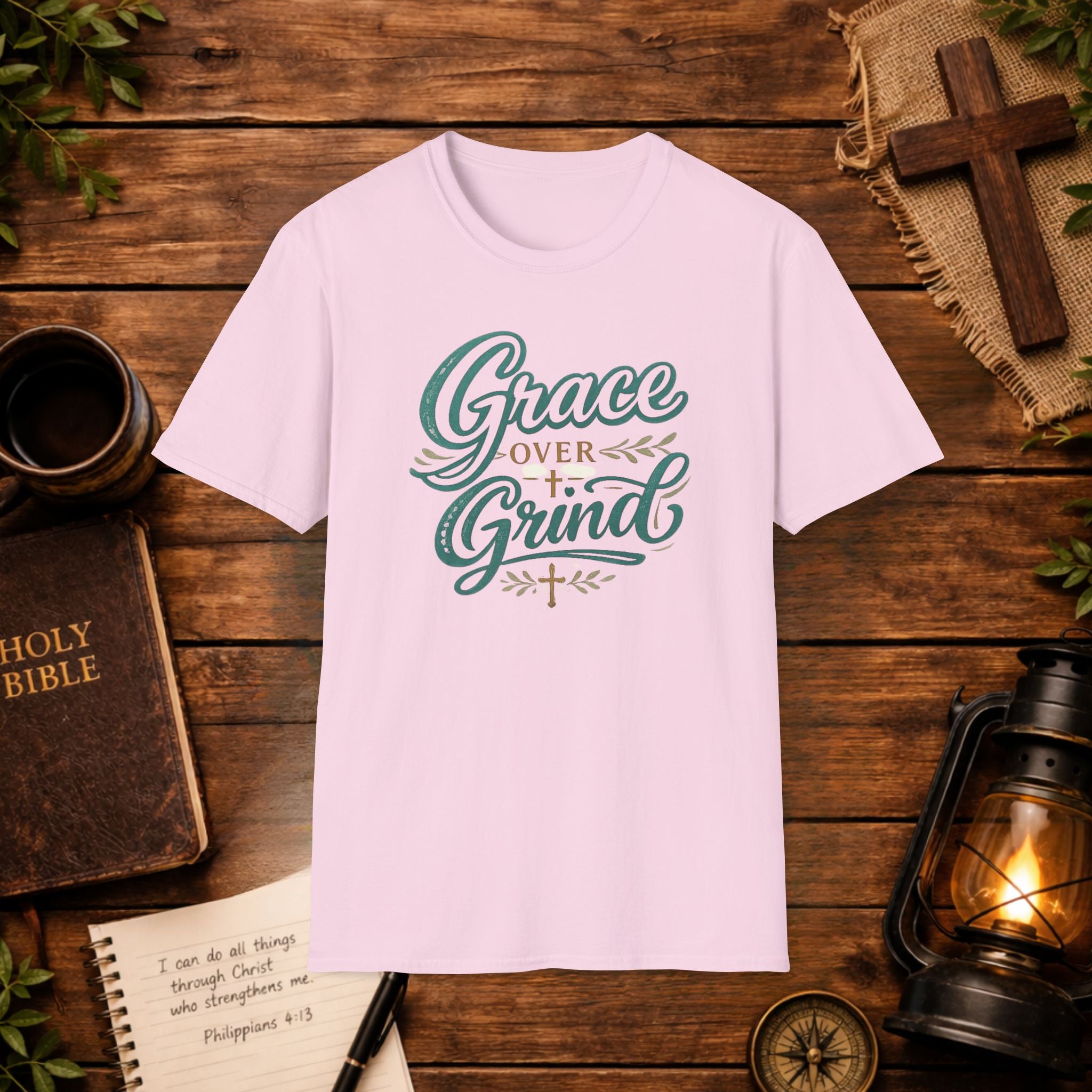 Grace Over Grind T-Shirt — Christian Faith Inspirational Tee