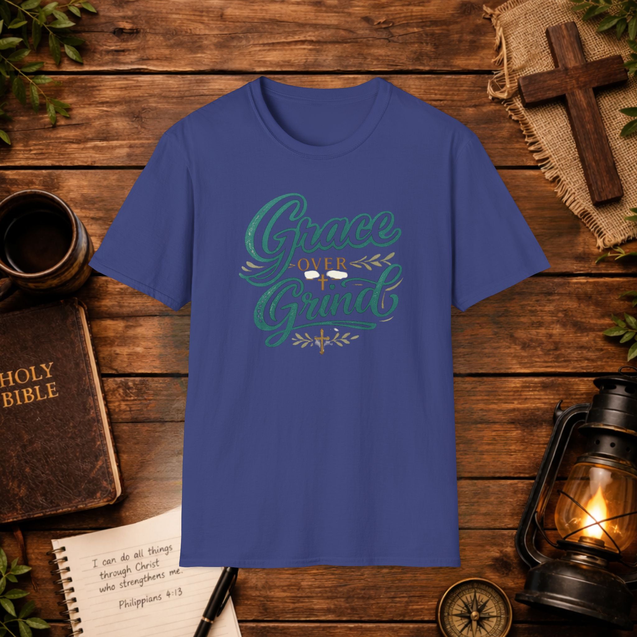 Grace Over Grind T-Shirt — Christian Faith Inspirational Tee