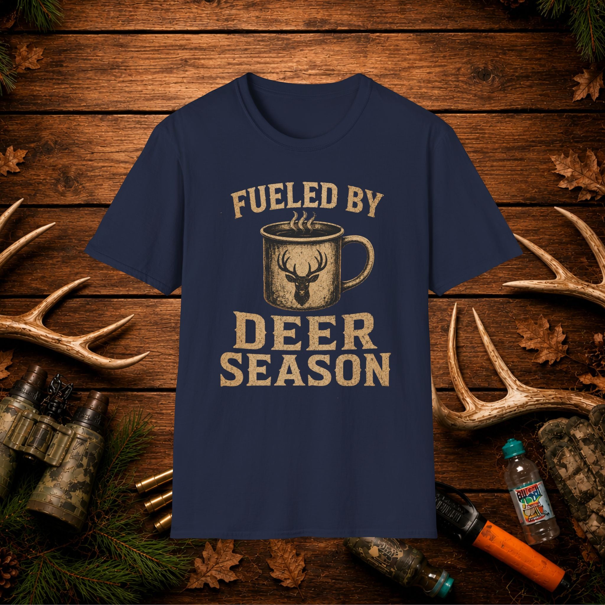 Fueled By Deer Season T-Shirt – Hunting Coffee Tee for Outdoorsmen