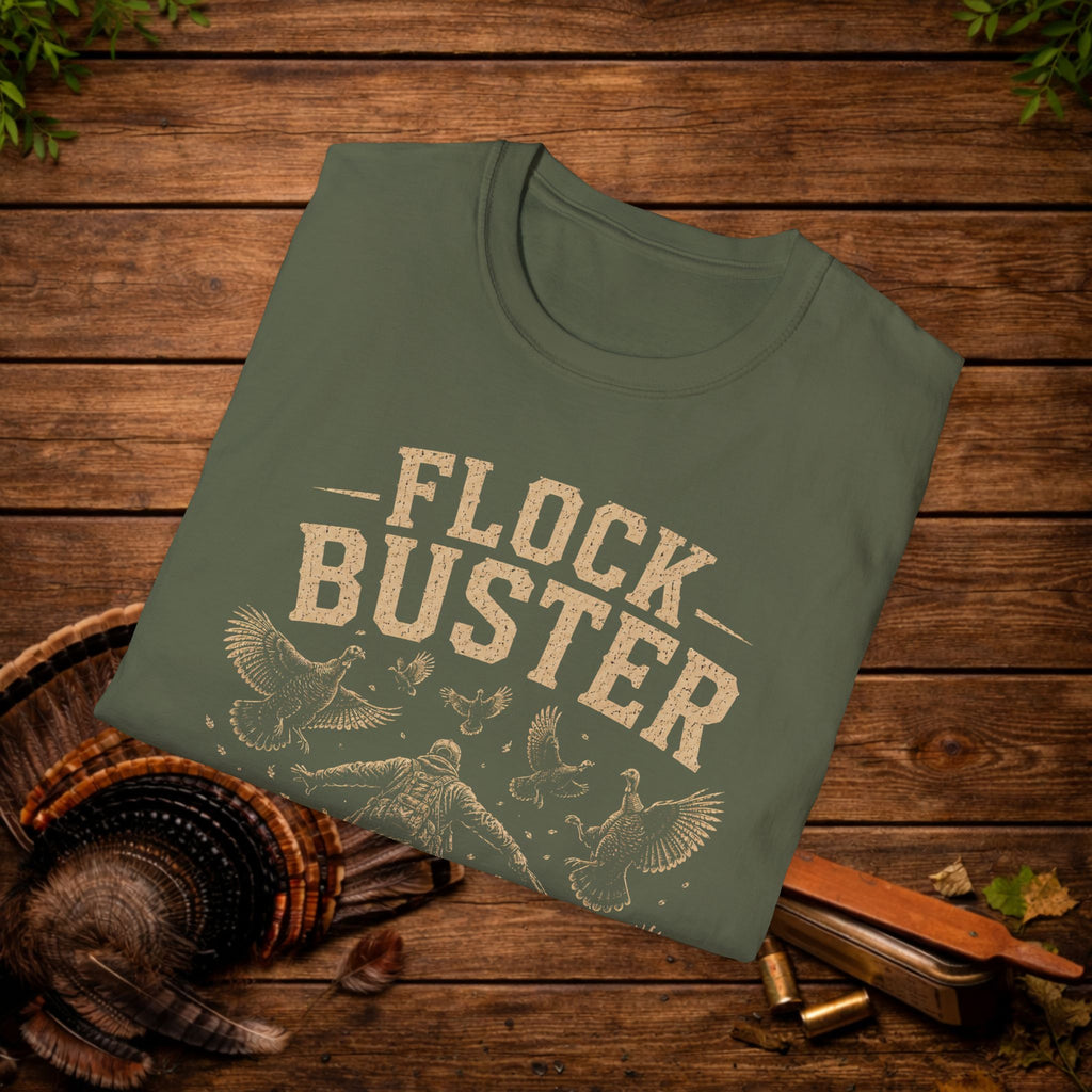 Flock Buster Hunting T-Shirt | Fall Turkey Season Tee | Wild Wonderful Wear