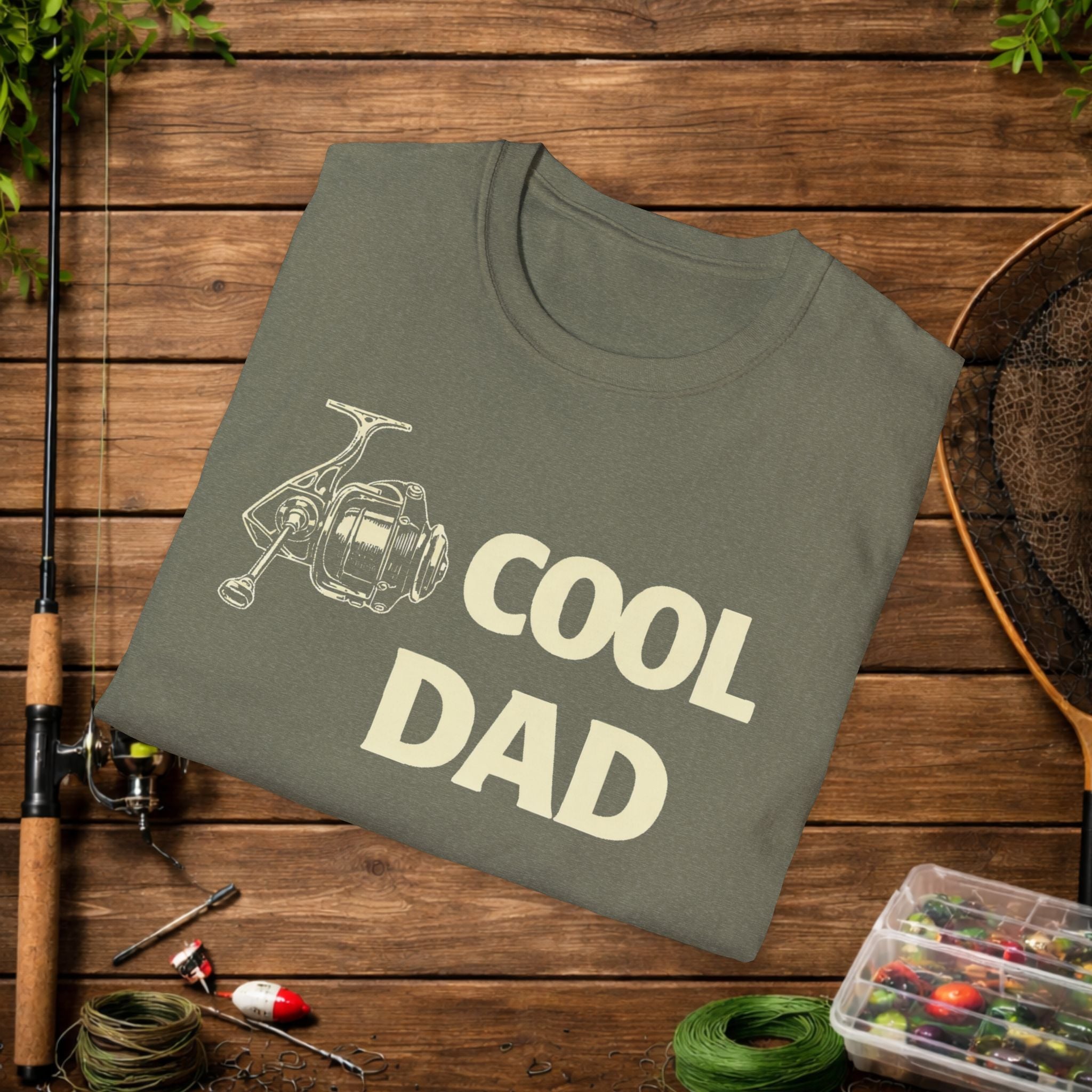 Cool Dad Fishing T-Shirt — Retro Fishing Reel Tee for Dad, Father’s Day Gift