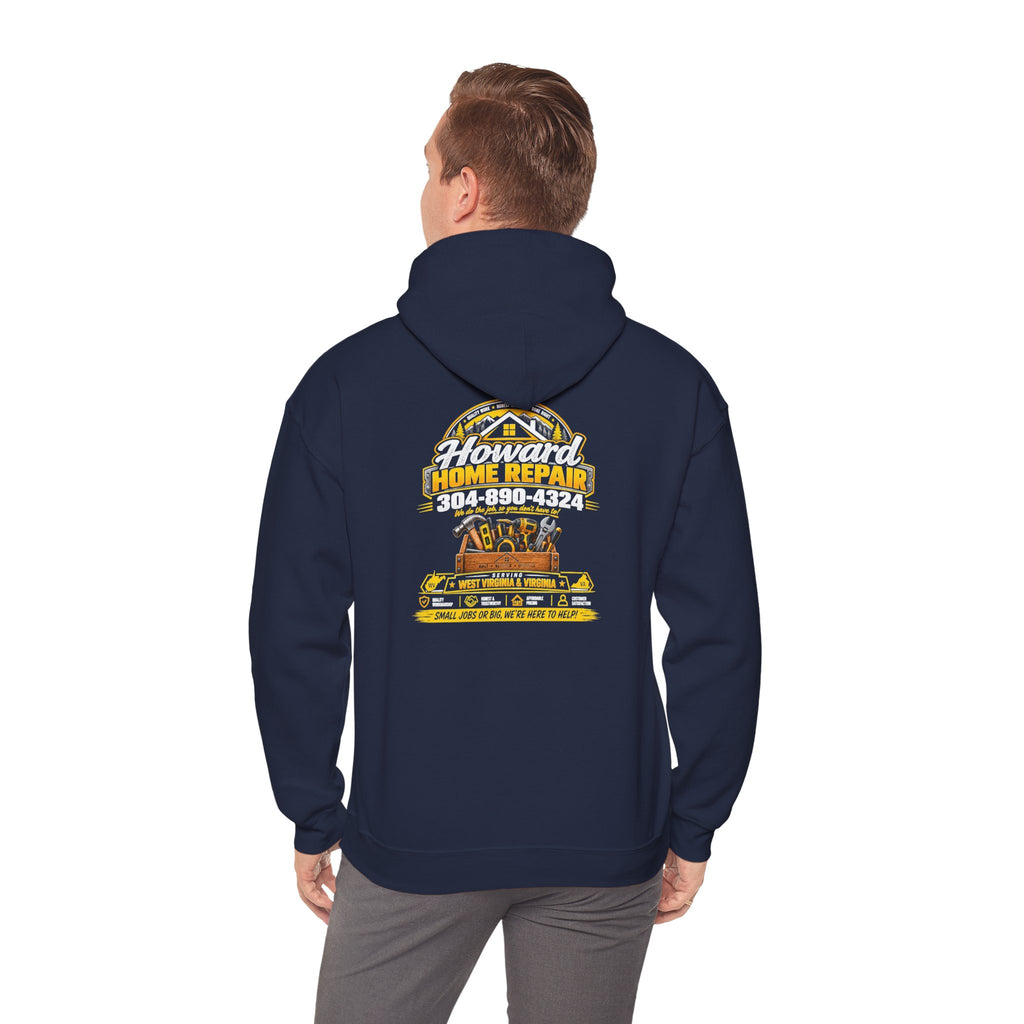 Howard Home Repair Hoodie — Logo Pullover front/back print