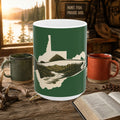 West Virginia Nature Mug — State Silhouette with Mountain & River Scene (11oz/15oz)
