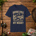 Bigfoot Stole My Musky T-Shirt — Funny Fishing Muskie Tee for Anglers