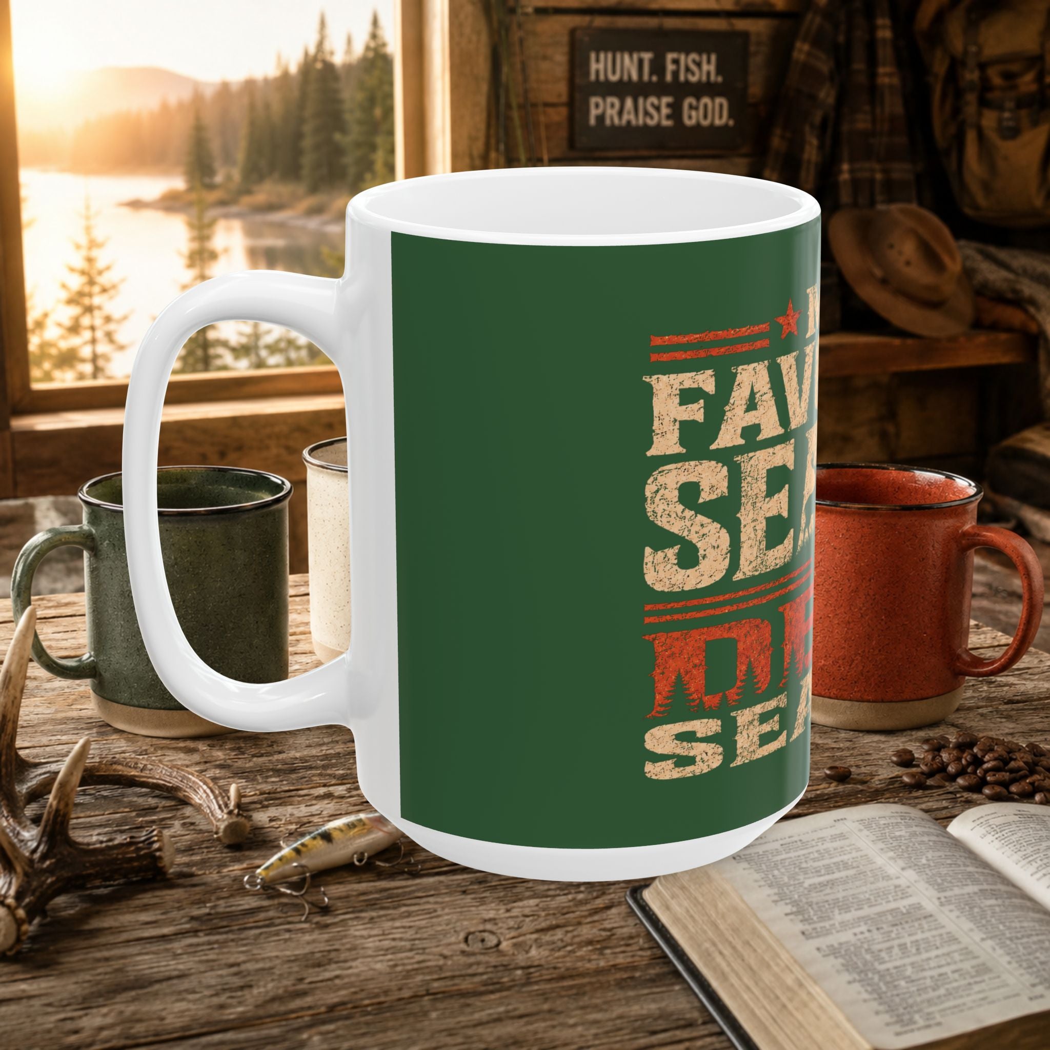 My Favorite Season Is Deer Season Mug — Hunting Coffee Cup (11oz & 15oz)