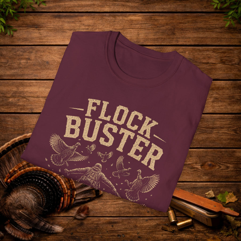 Flock Buster Hunting T-Shirt | Fall Turkey Season Tee | Wild Wonderful Wear