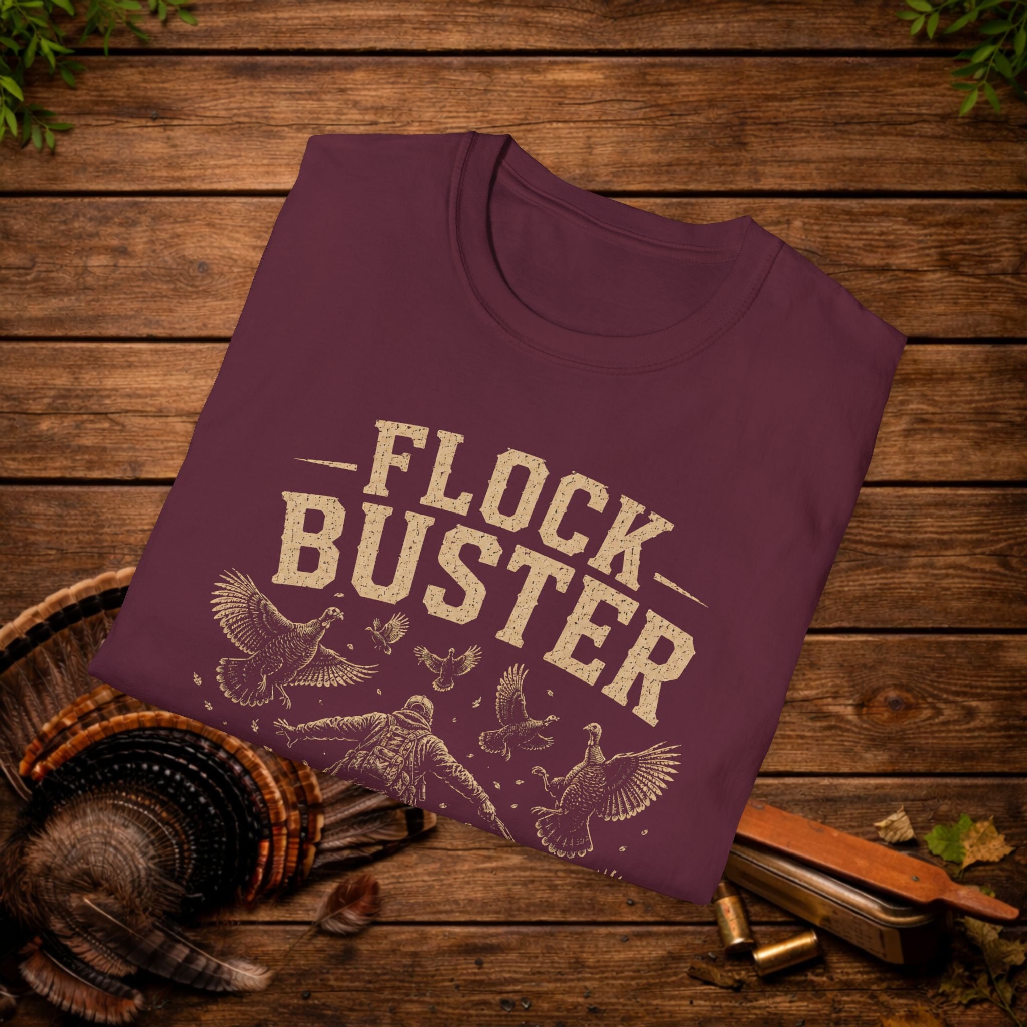 Flock Buster Hunting T-Shirt | Fall Turkey Season Tee | Wild Wonderful Wear