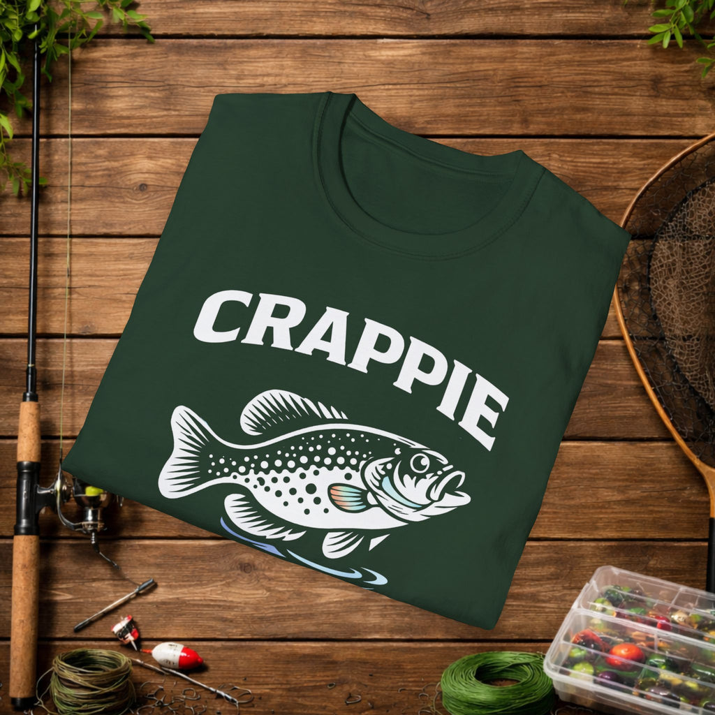 Crappie Addict Fishing T-Shirt – Crappie Angler Graphic Tee