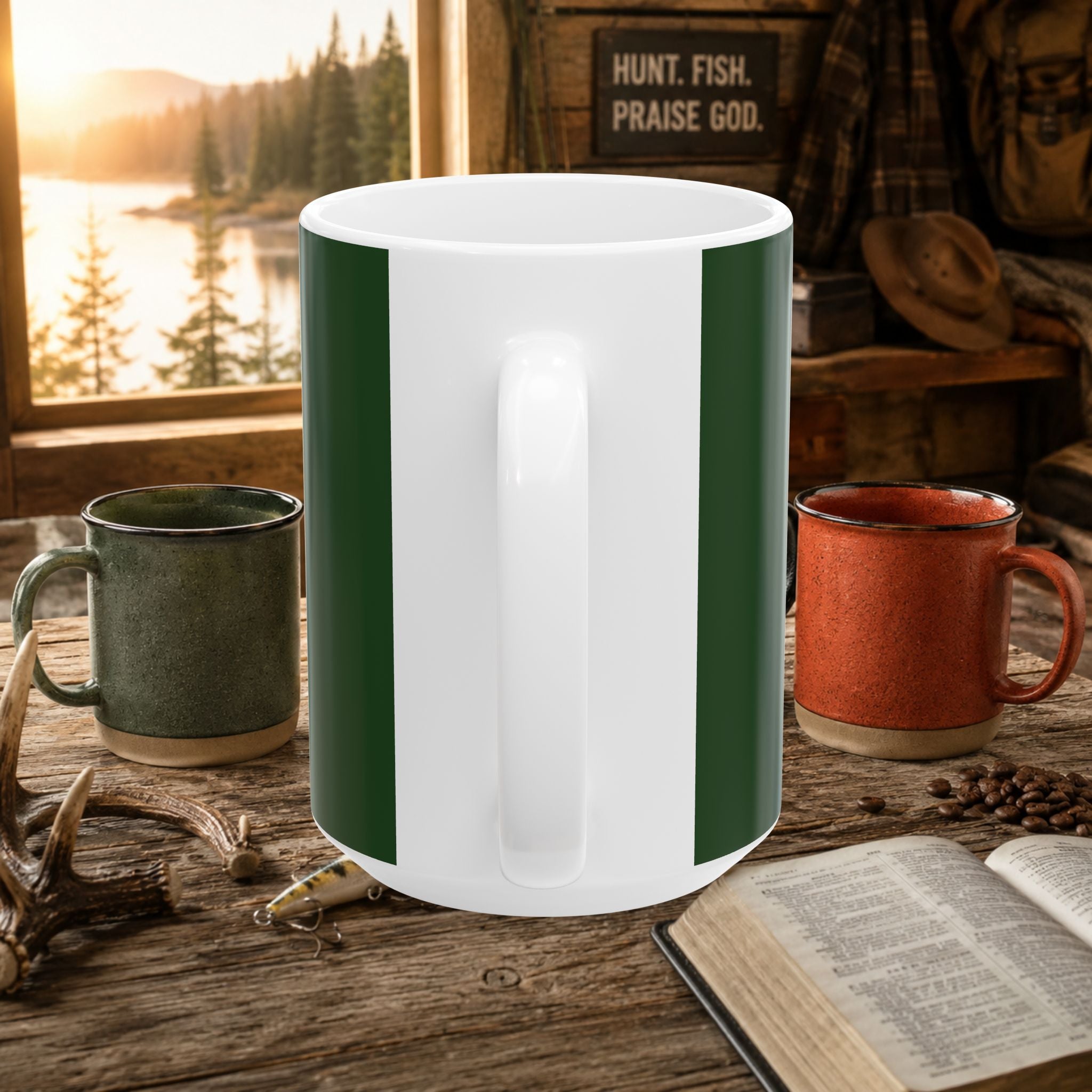 Hello Fall Deer Antlers Mug — Goodbye Responsibility | Hunting Coffee Cup
