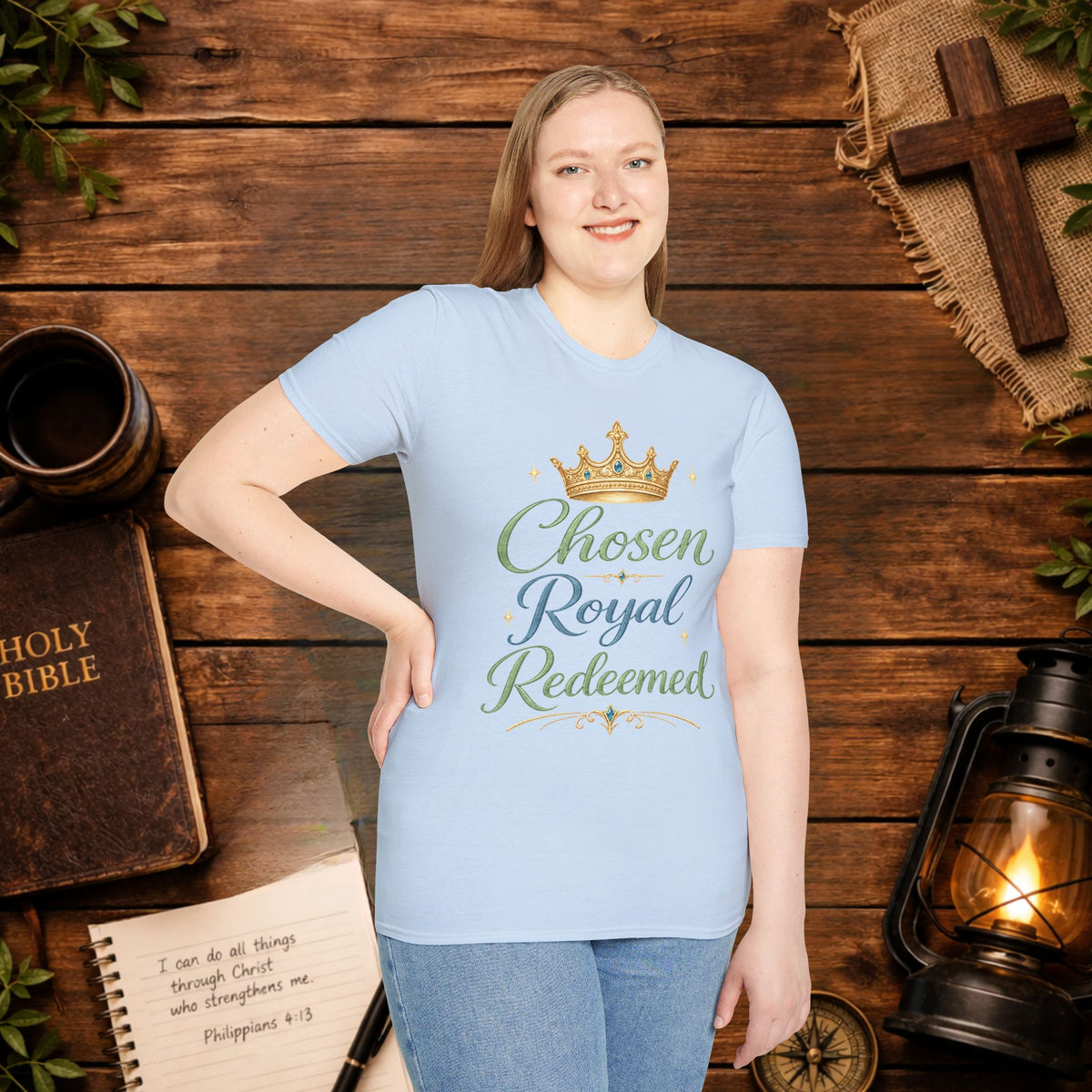 Chosen Royal Redeemed T-Shirt | Christian Faith Crown Tee