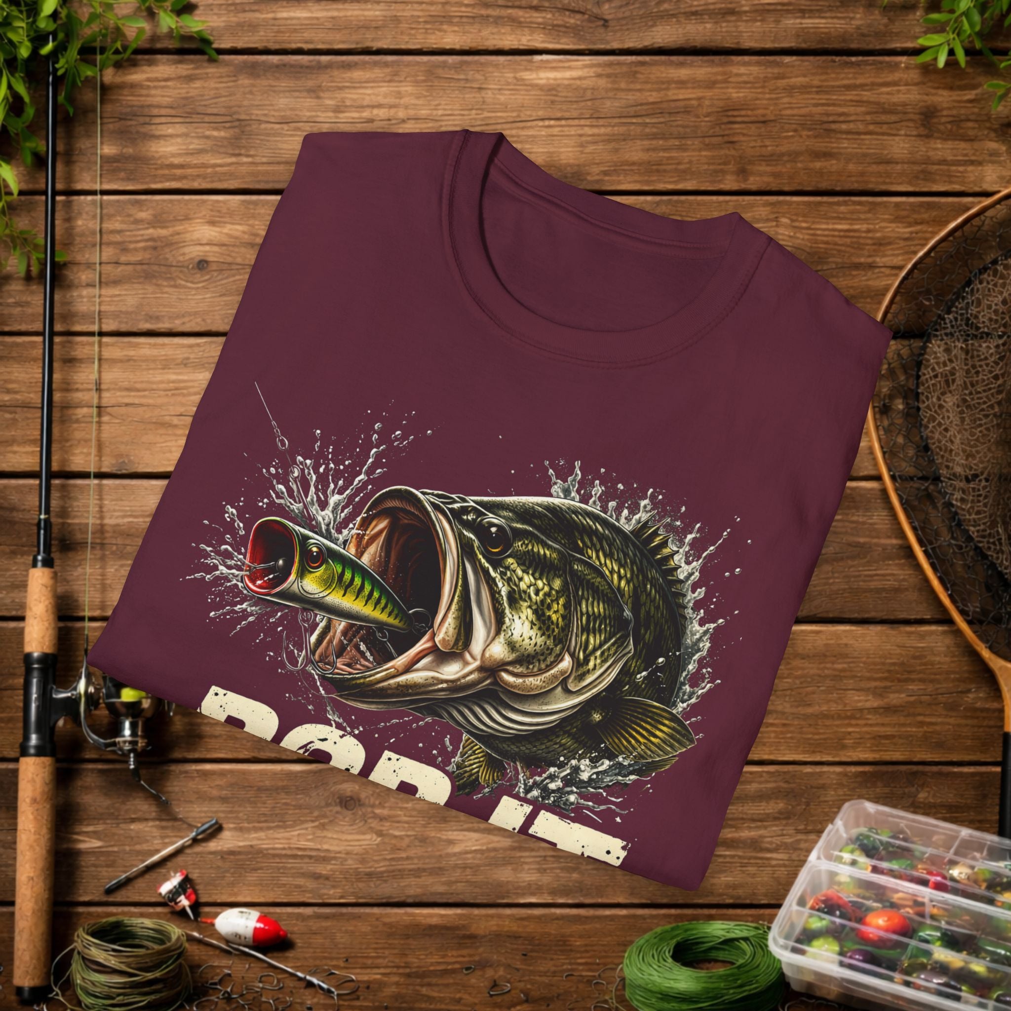 Pop It Bass Fishing Shirt – Topwater Popper Fishing Tee – Bass Strike Fishing Shirt – Topwater Angler Shirt