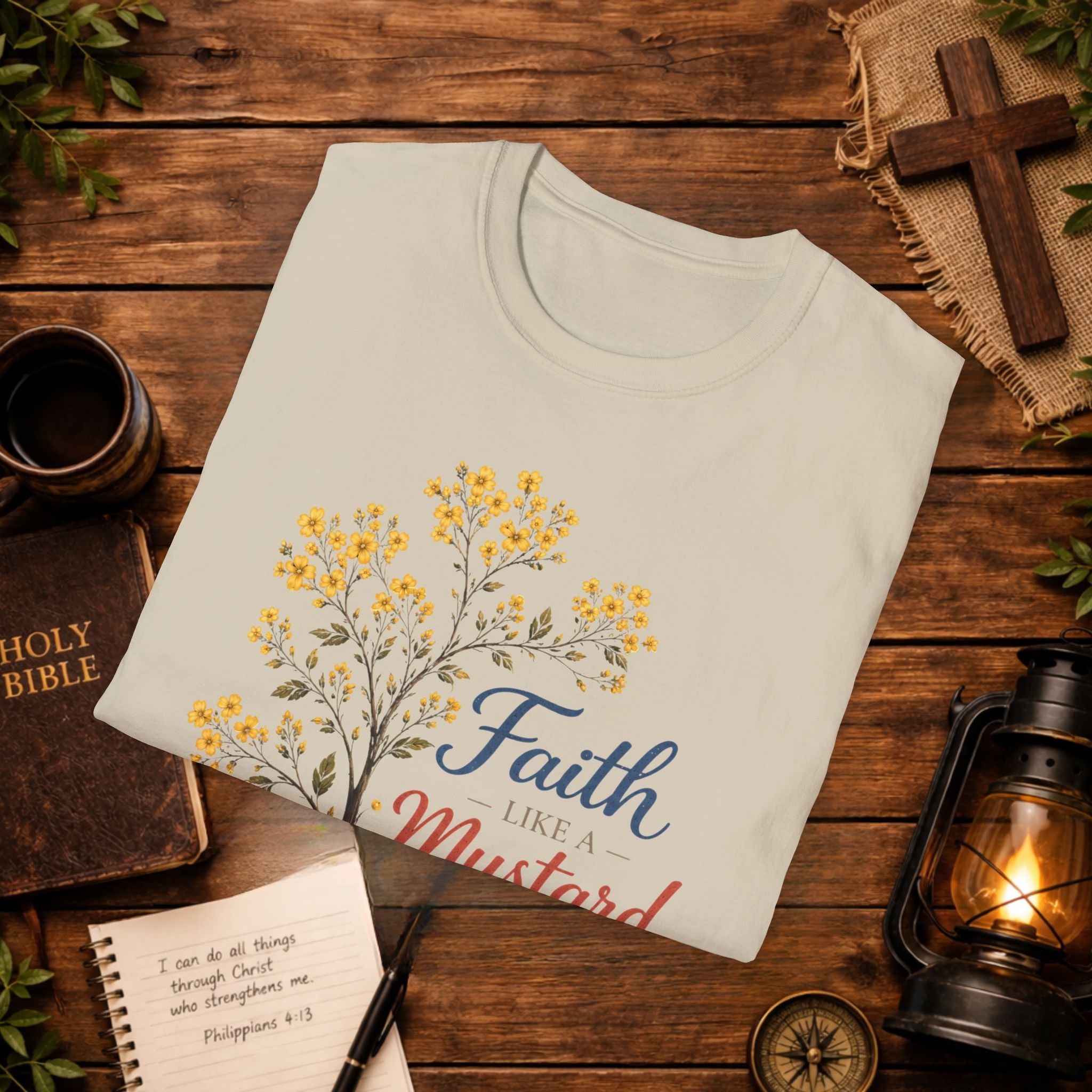 Faith Like a Mustard Seed T-Shirt — Christian Inspirational Tee