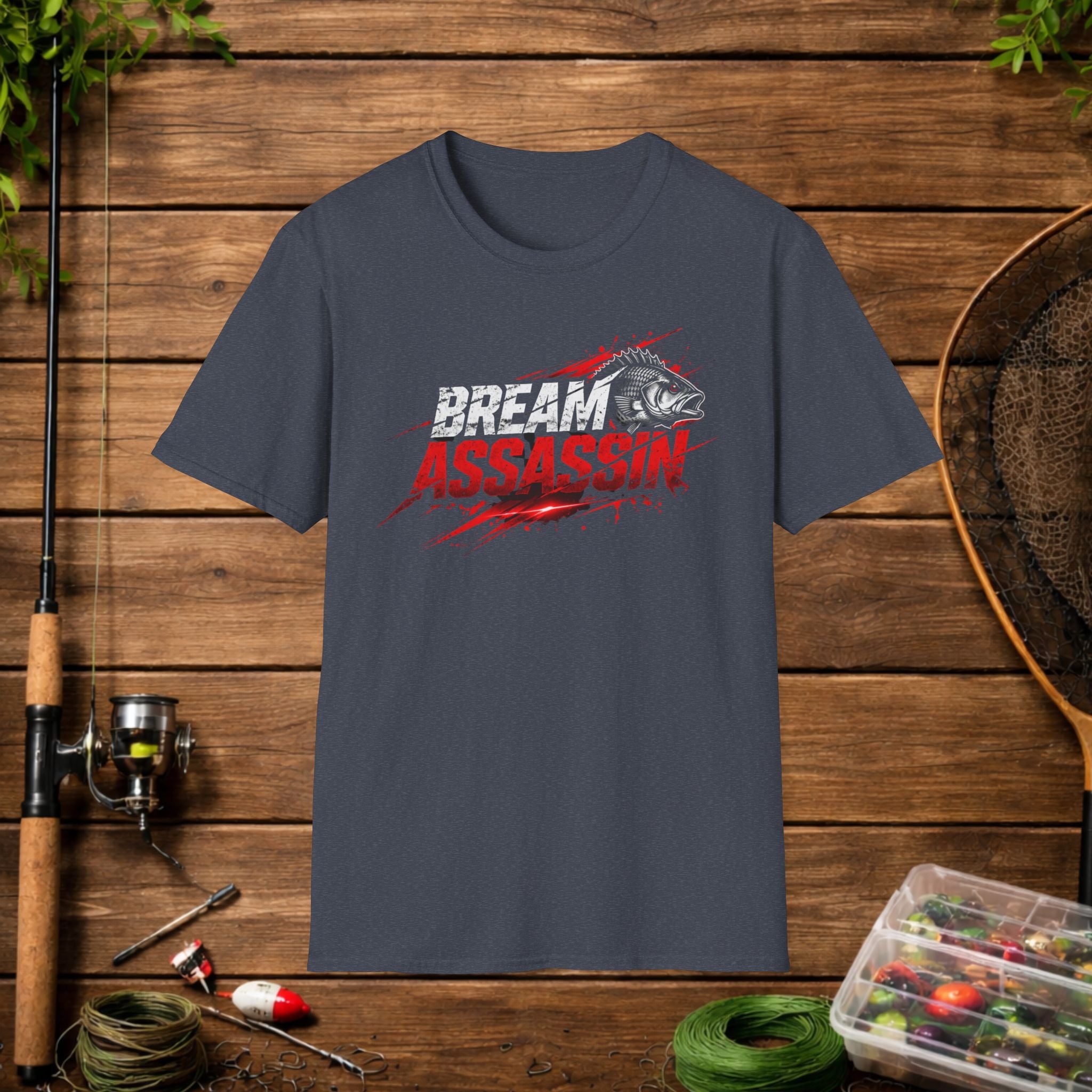 Bream Assassin Fishing Shirt – Funny Bream Angler Tee – Panfish Fishing Apparel – Bluegill & Shellcracker Fisherman Gift