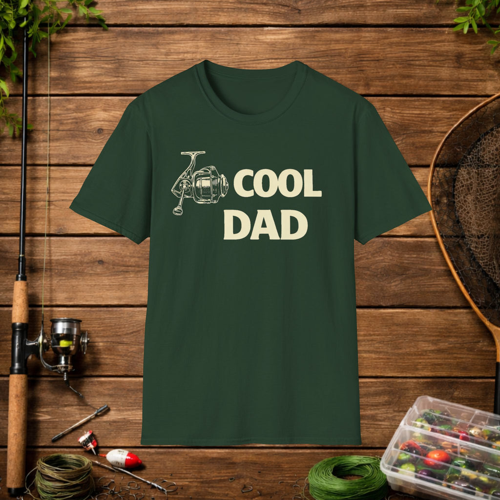 Cool Dad Fishing T-Shirt — Retro Fishing Reel Tee for Dad, Father’s Day Gift