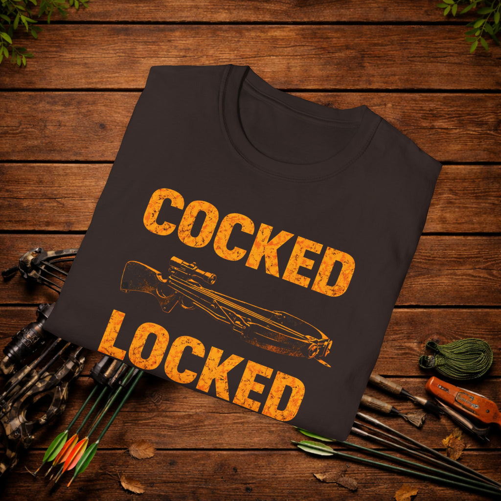 Cocked Locked Ready Crossbow Hunting Shirt – Deer Hunter Tee – Bowhunter Apparel – Hunting Season Shirt