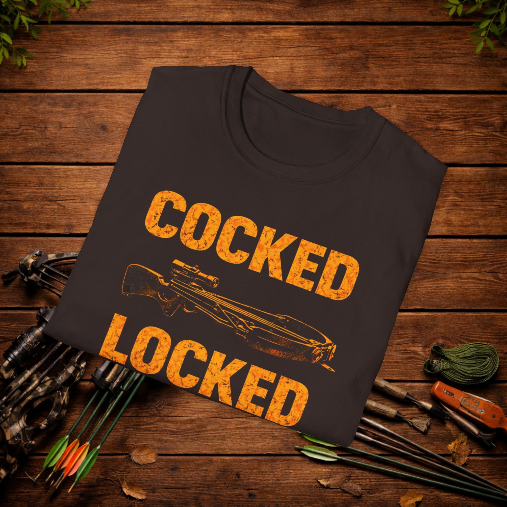 Cocked Locked Ready Crossbow Hunting Shirt – Deer Hunter Tee – Bowhunter Apparel – Hunting Season Shirt