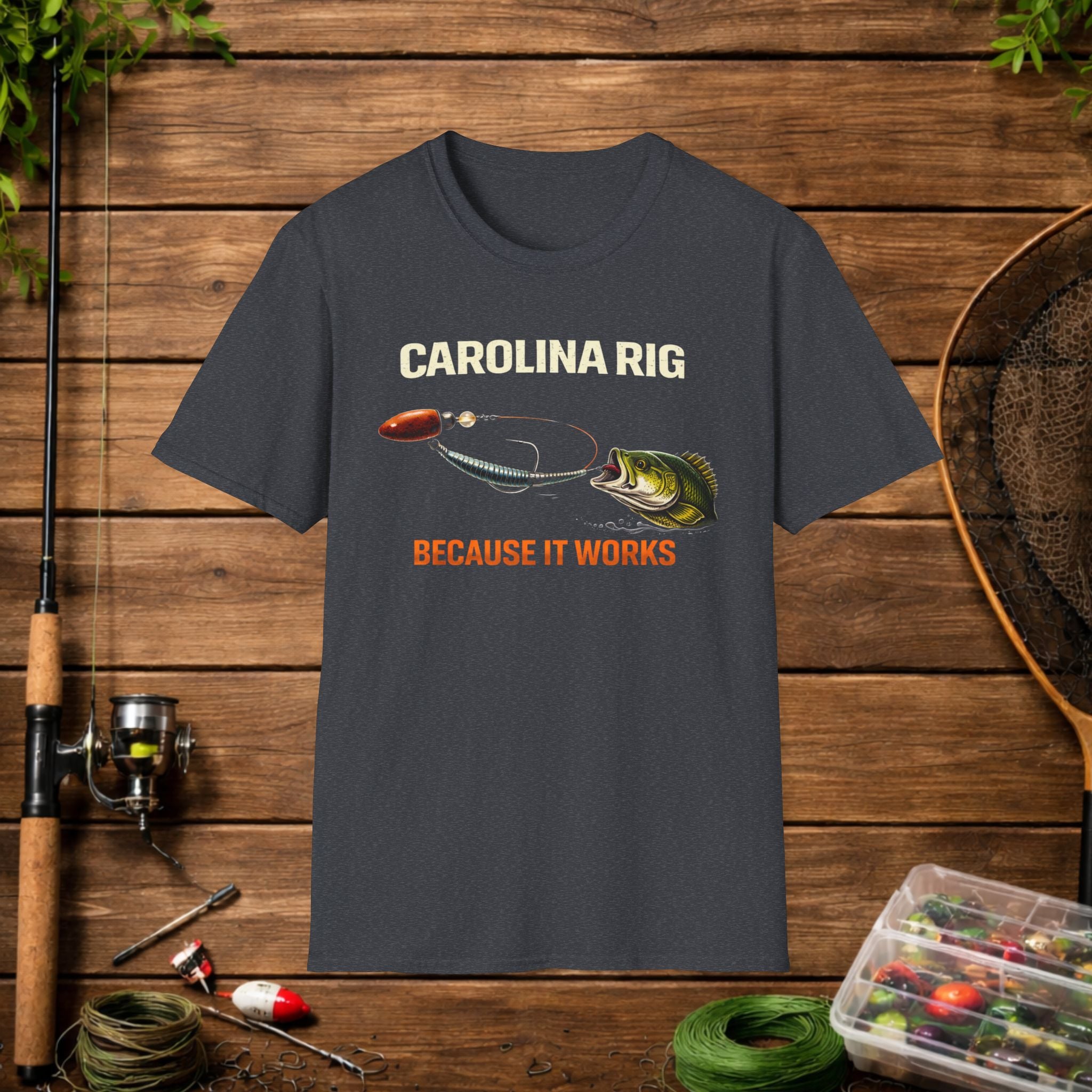 Carolina Rig Shirt – Because It Works Fishing Tee – Bass Fishing Rig Shirt – Funny Fishing Shirt for Anglers