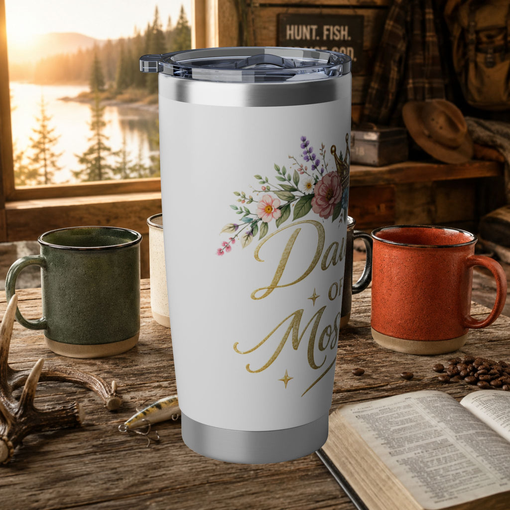 Daughter of the Most High 20oz Tumbler | Floral Crown Christian Travel Mug