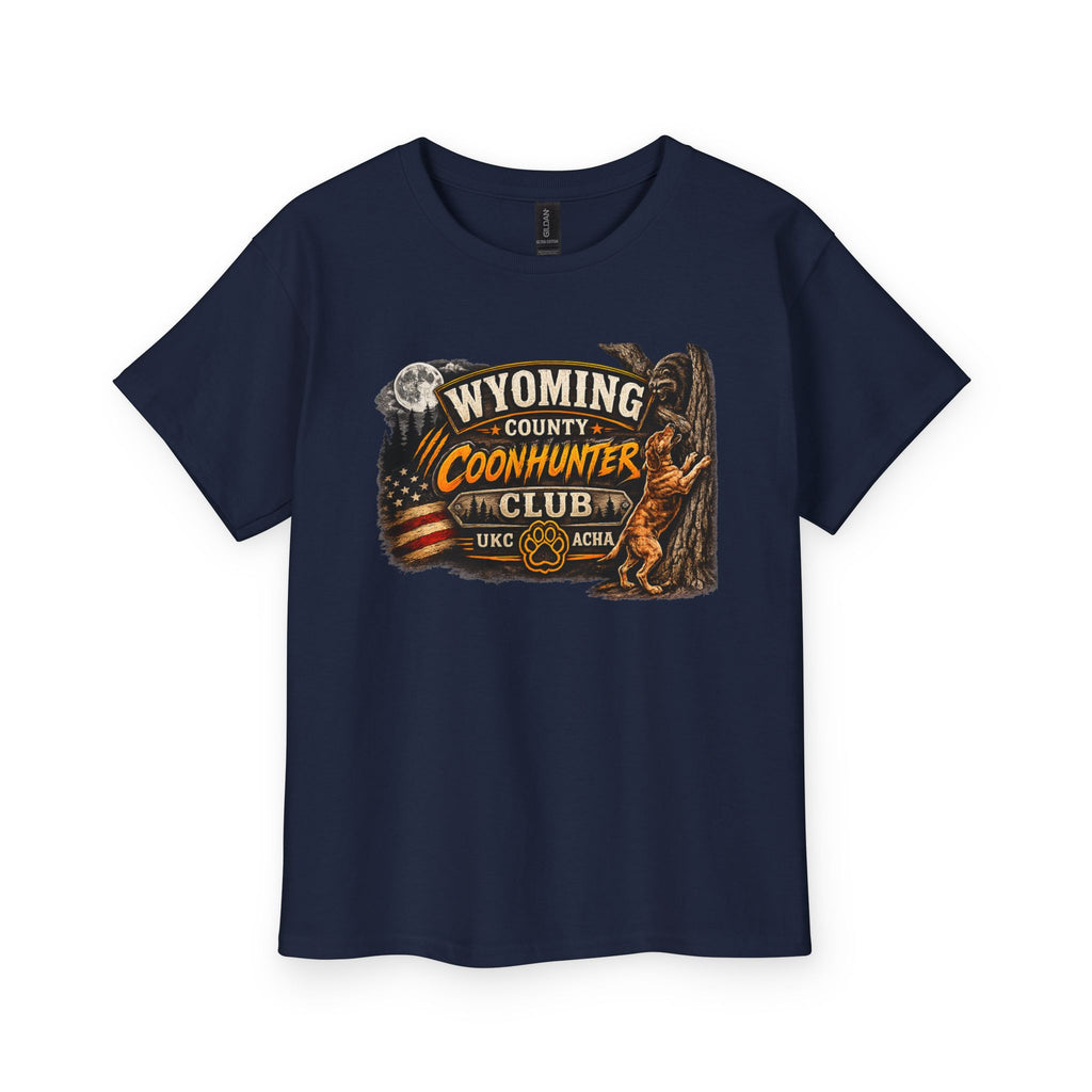 Wyoming County Coonhunter Club Youth T-Shirt — Back Print