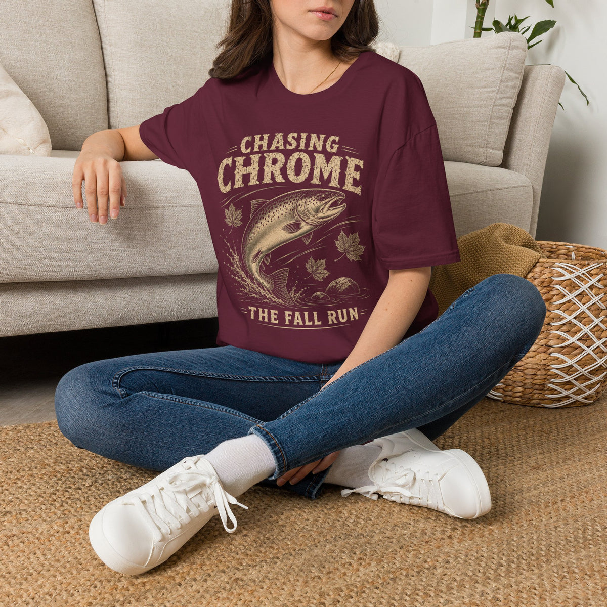 Chasing Chrome Fishing T-Shirt — The Fall Run Trout Tee