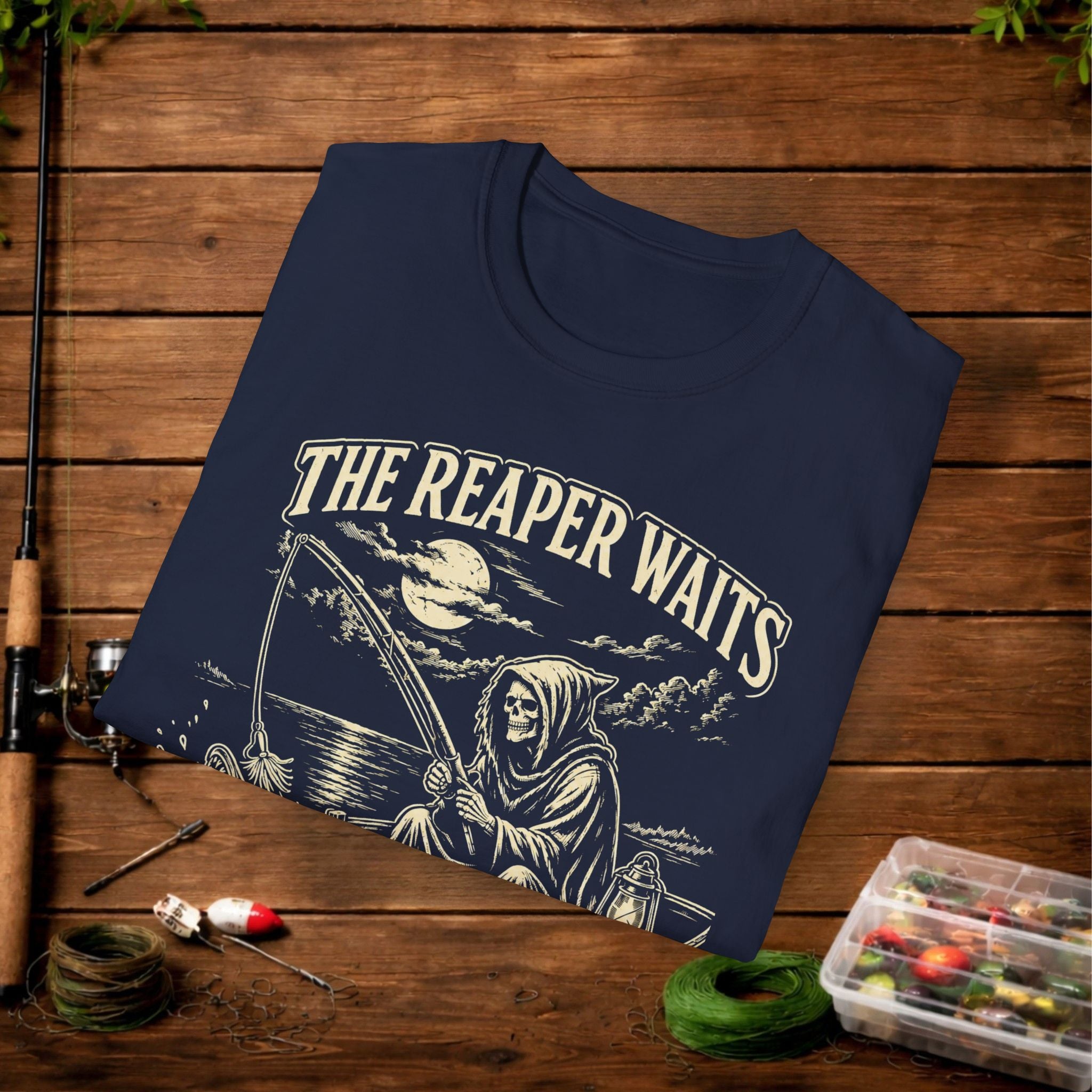 T-Shirt — "The Reaper Waits" Vintage Grim Reaper Graphic