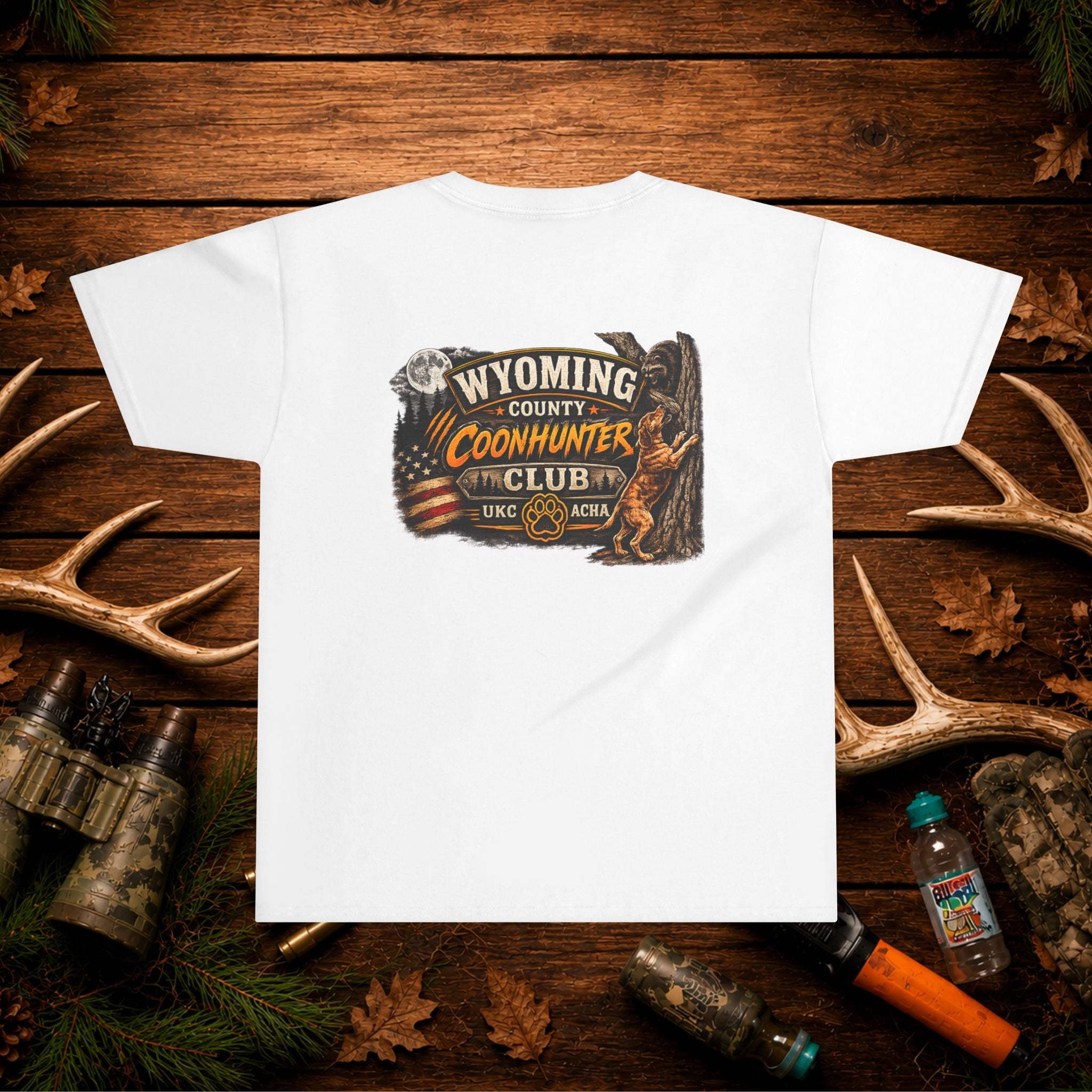 Wyoming County Coonhunter Club Youth T-Shirt — Back Print