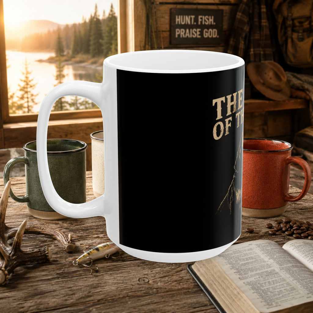 Coon Hound Moon Ceramic Mug — "The Music of the Night" Coffee Cup