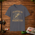 Fishing T-Shirt — "I'd Rather Be Missing Fish" Vintage Bass Graphic Tee